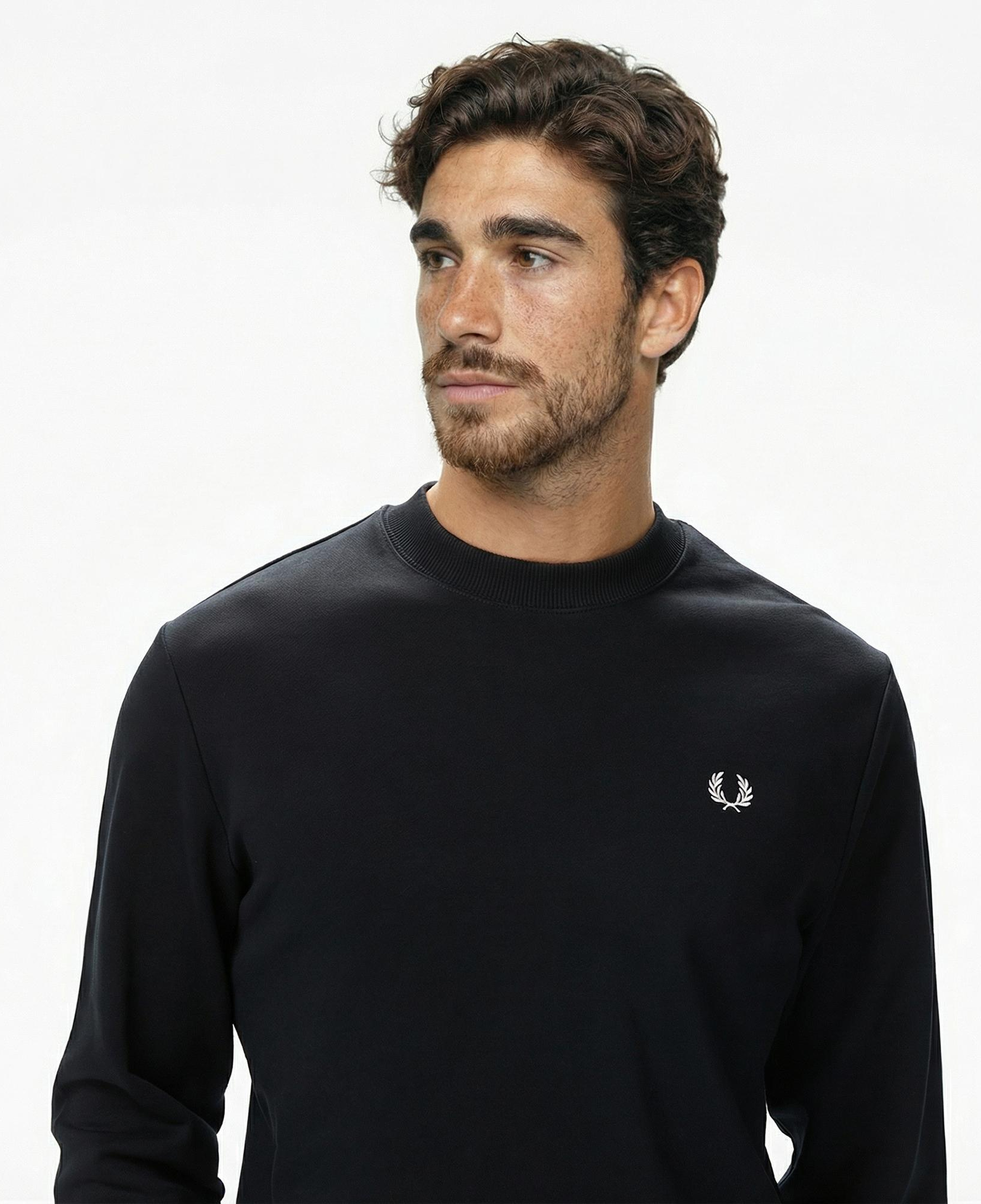 Fred Perry Erkek Siyah Sweatshirt