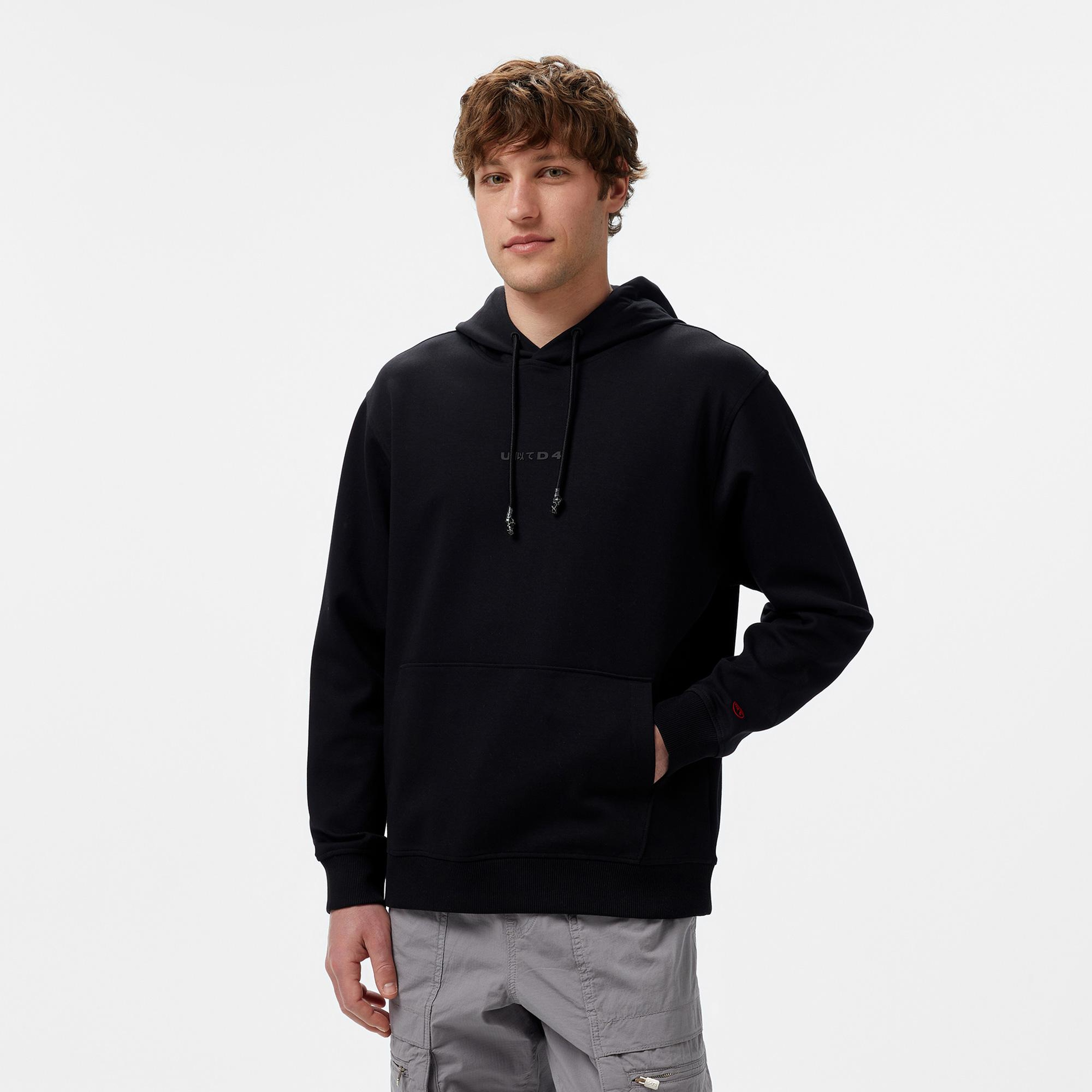 UNITED4 Erkek Siyah Sweatshirt