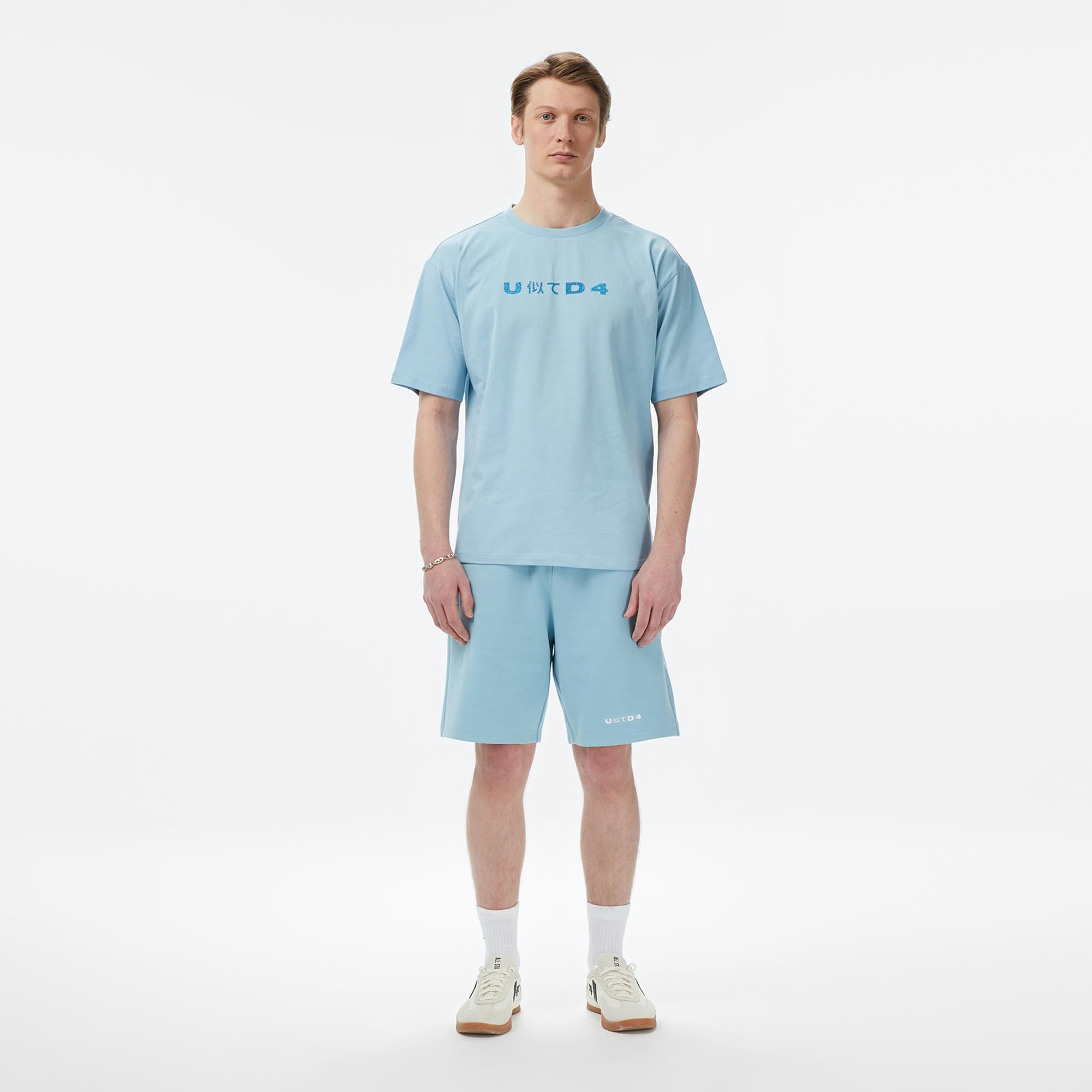UNITED4 Regular Fit Erkek Mavi T-Shirt