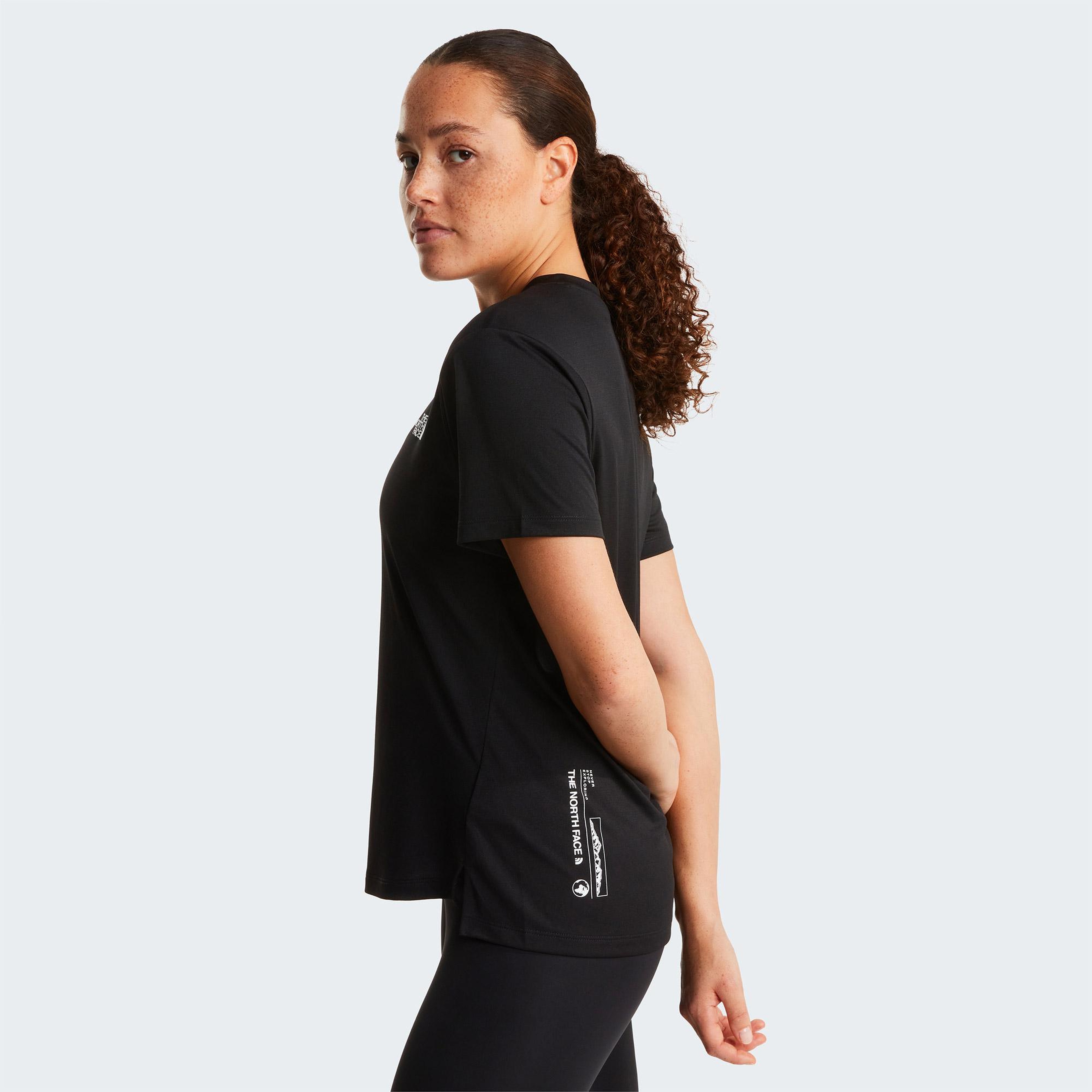 The North Face Flex Short Sleeves Graphic Kadın Siyah T-Shirt