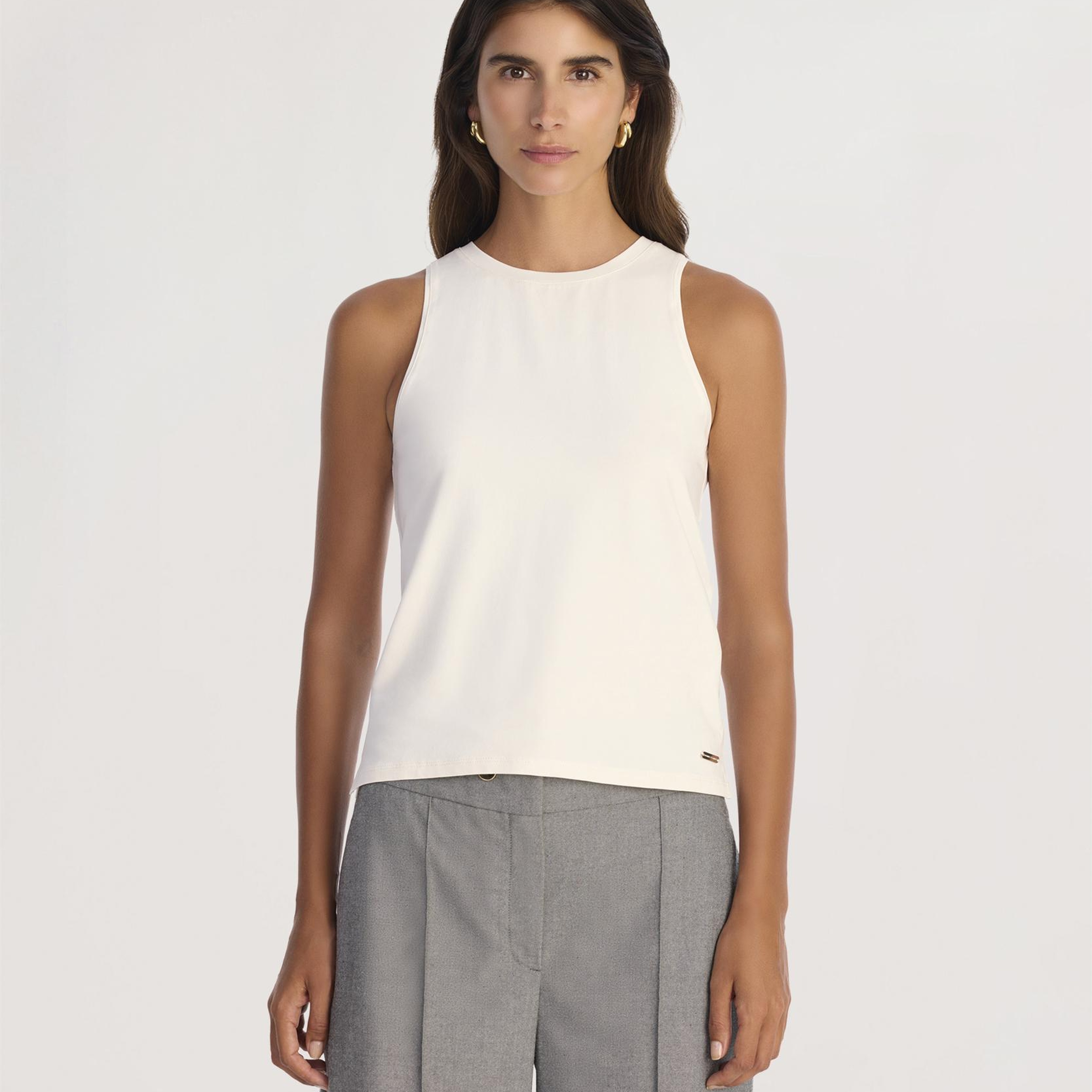YARGICI Kolsuz Halter Yaka T-shirt