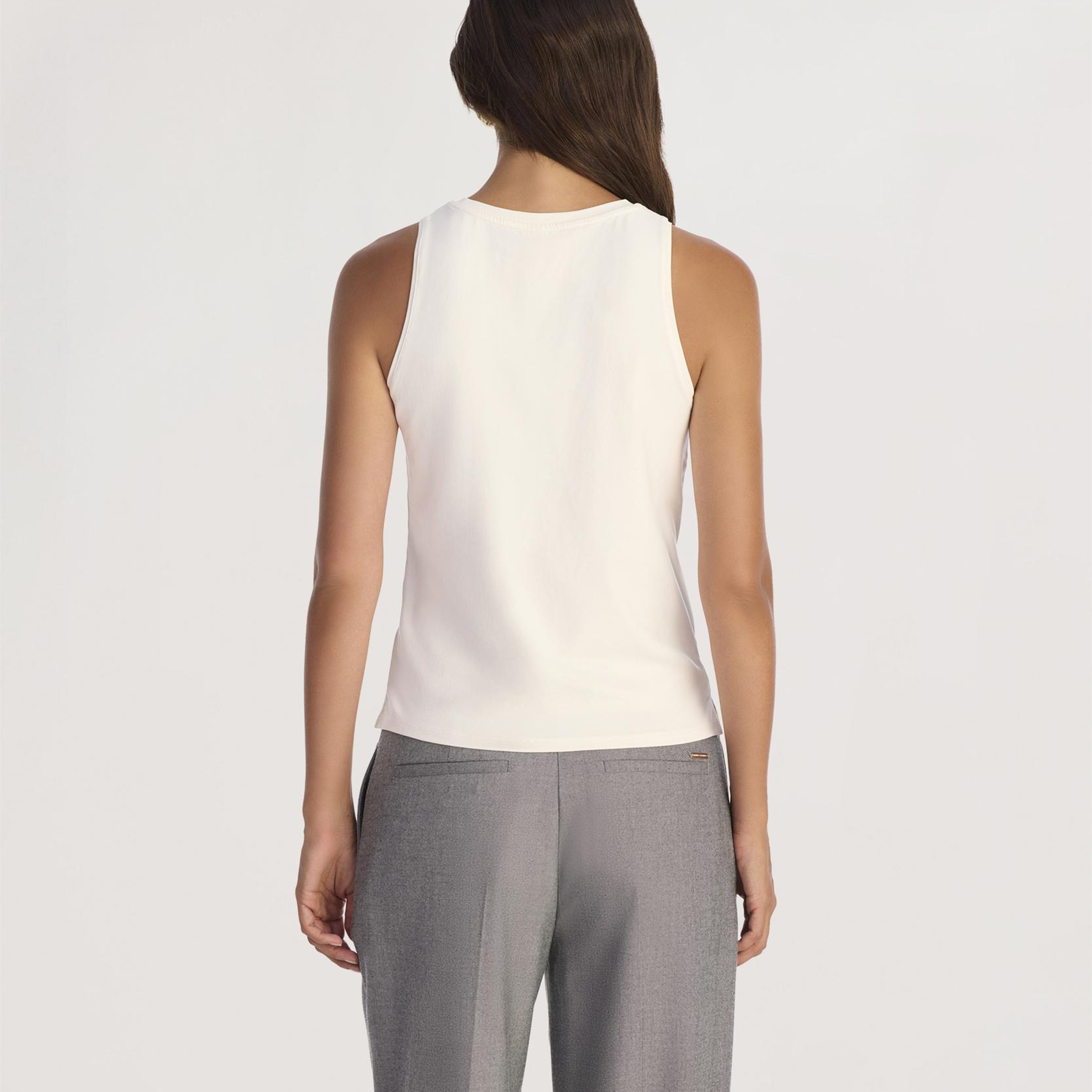 YARGICI Kolsuz Halter Yaka T-shirt