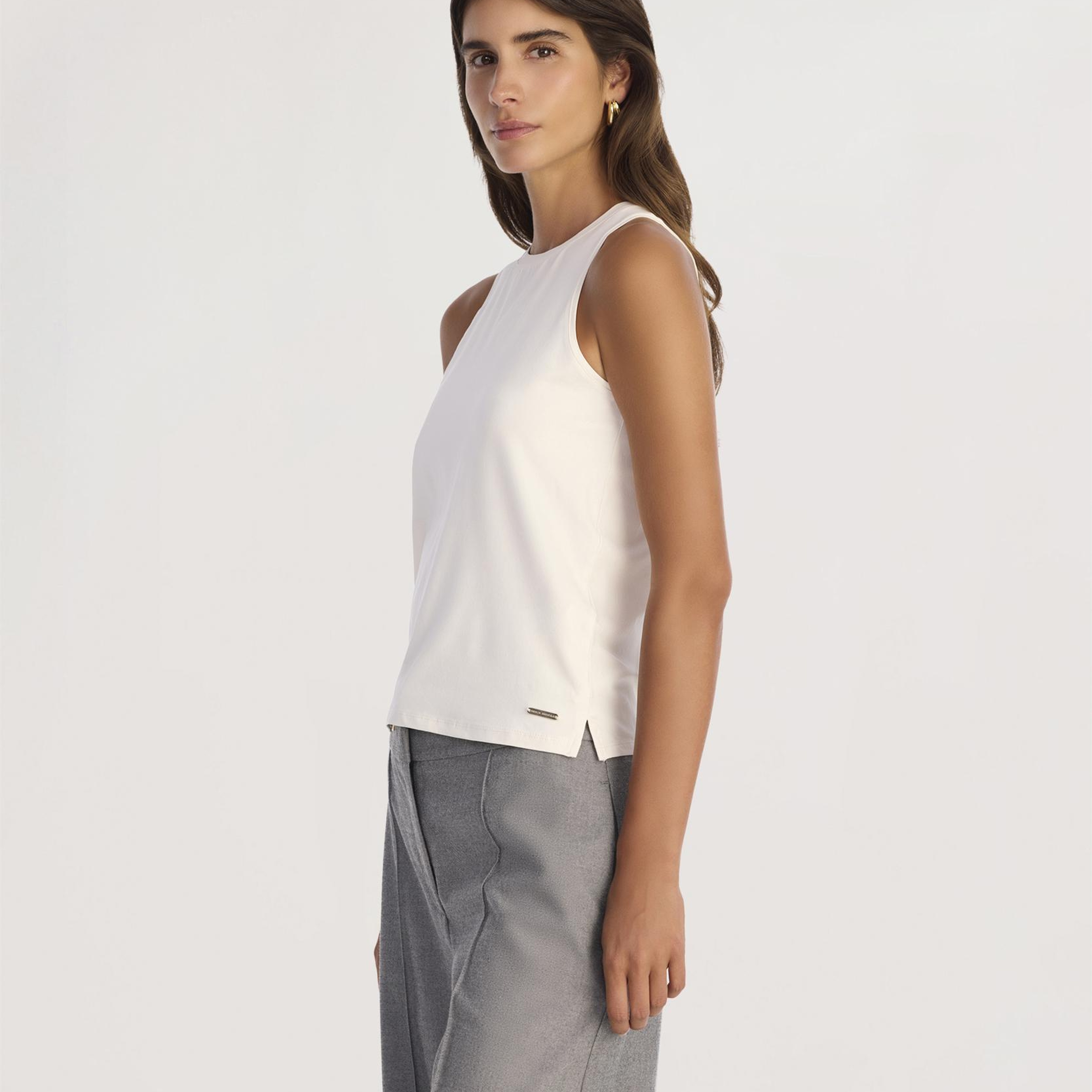 YARGICI Kolsuz Halter Yaka T-shirt