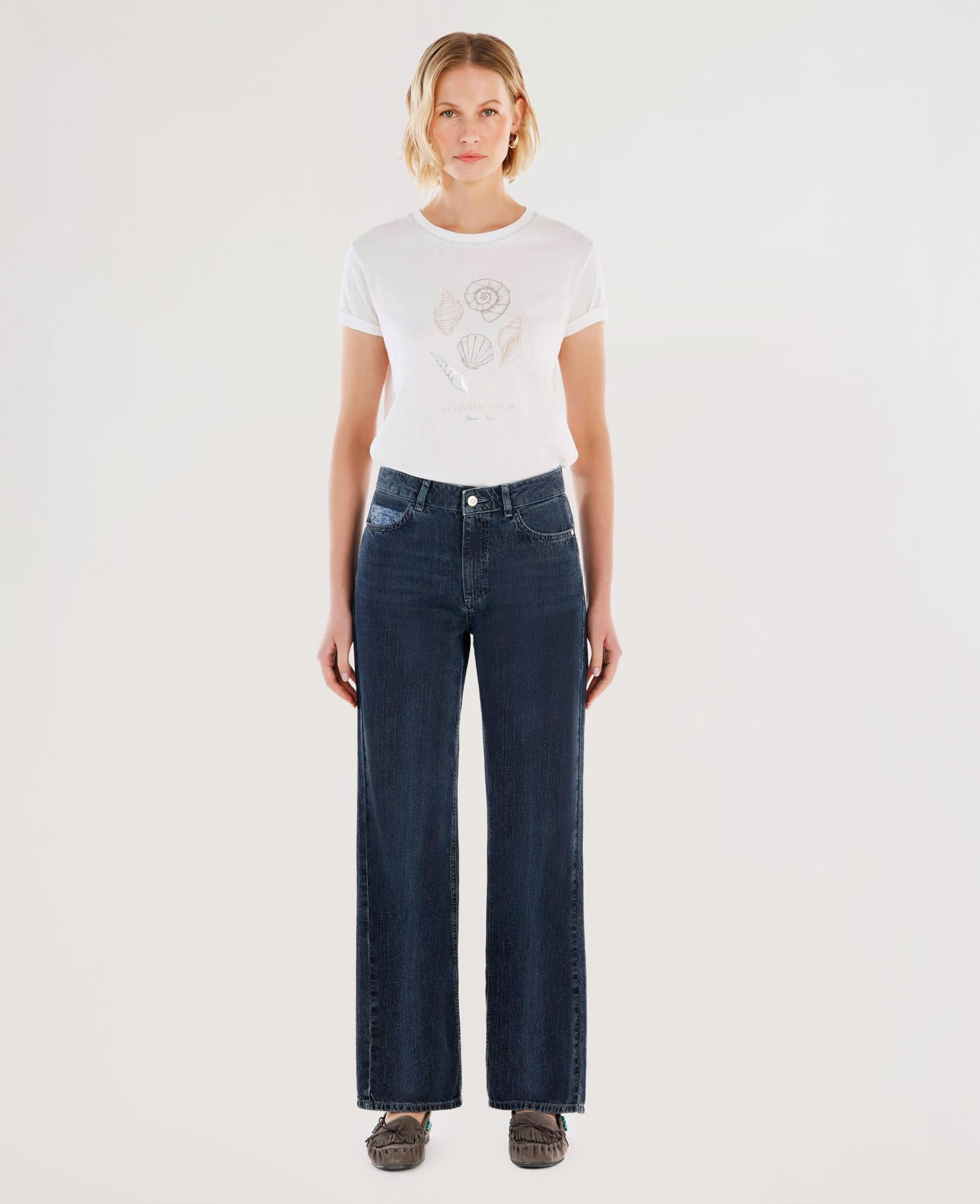 YARGICI Arka Cep Detaylı Geniş Fit Denim Pantolon