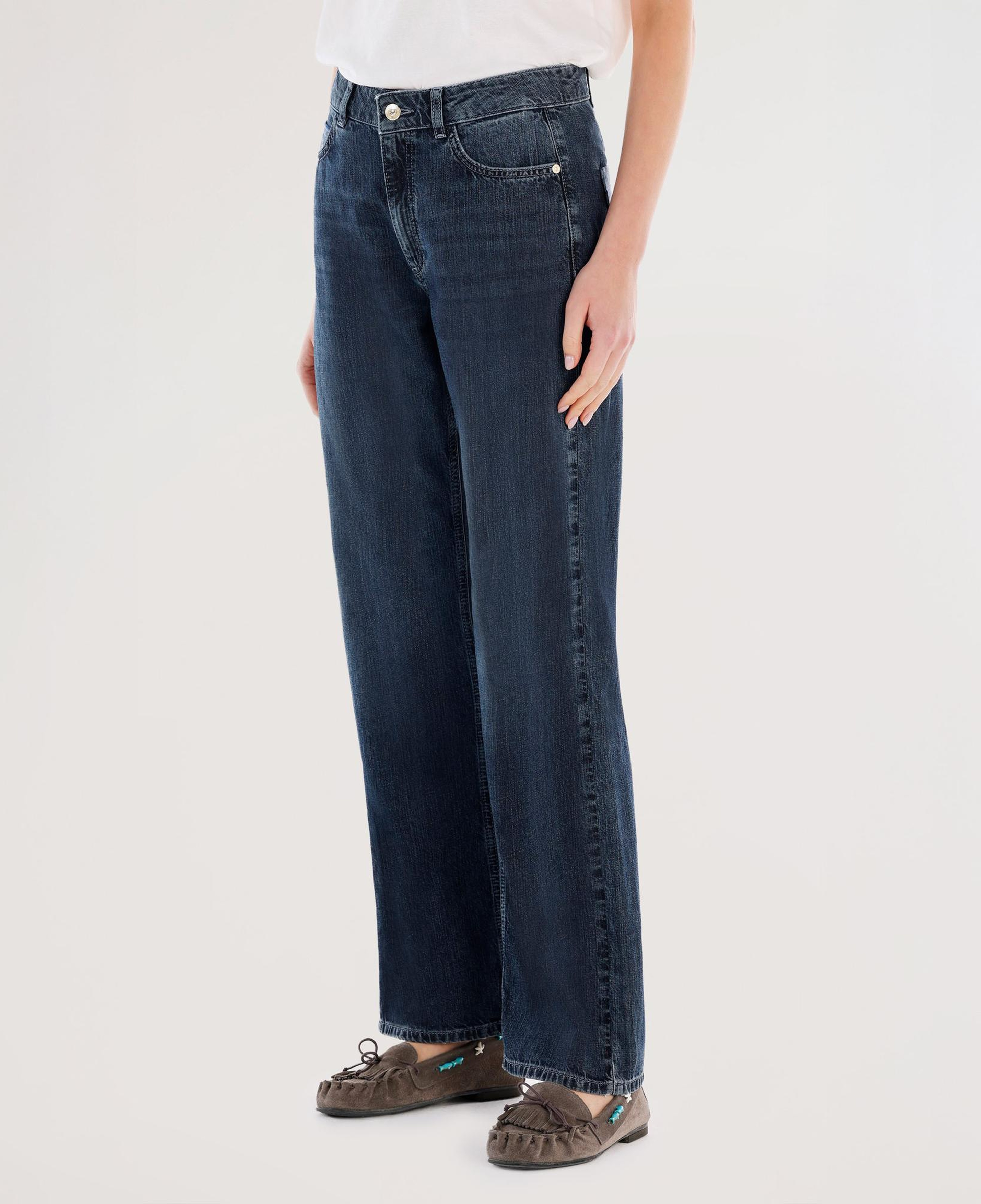 YARGICI Arka Cep Detaylı Geniş Fit Denim Pantolon