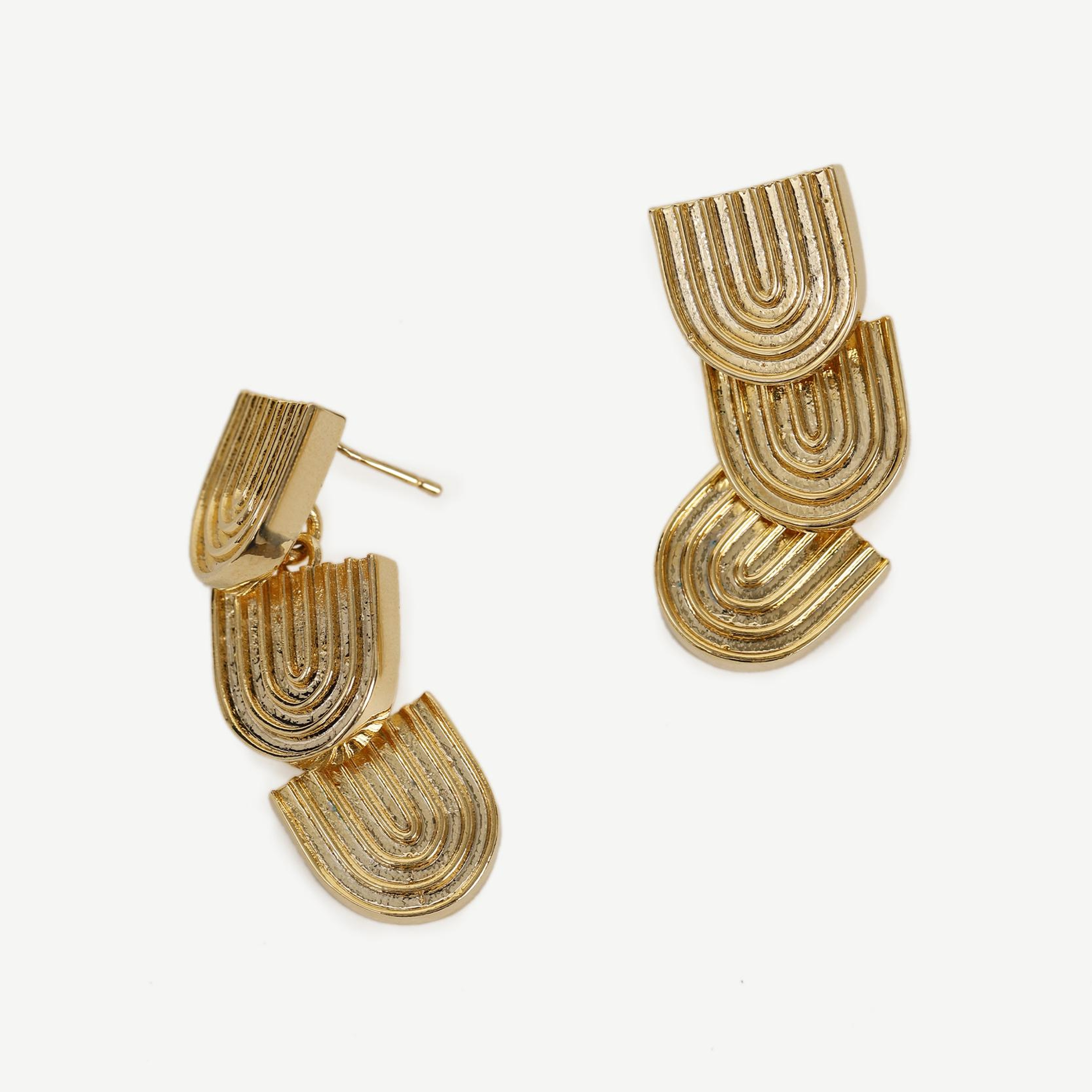 YARGICI Dokulu Gold Küpe