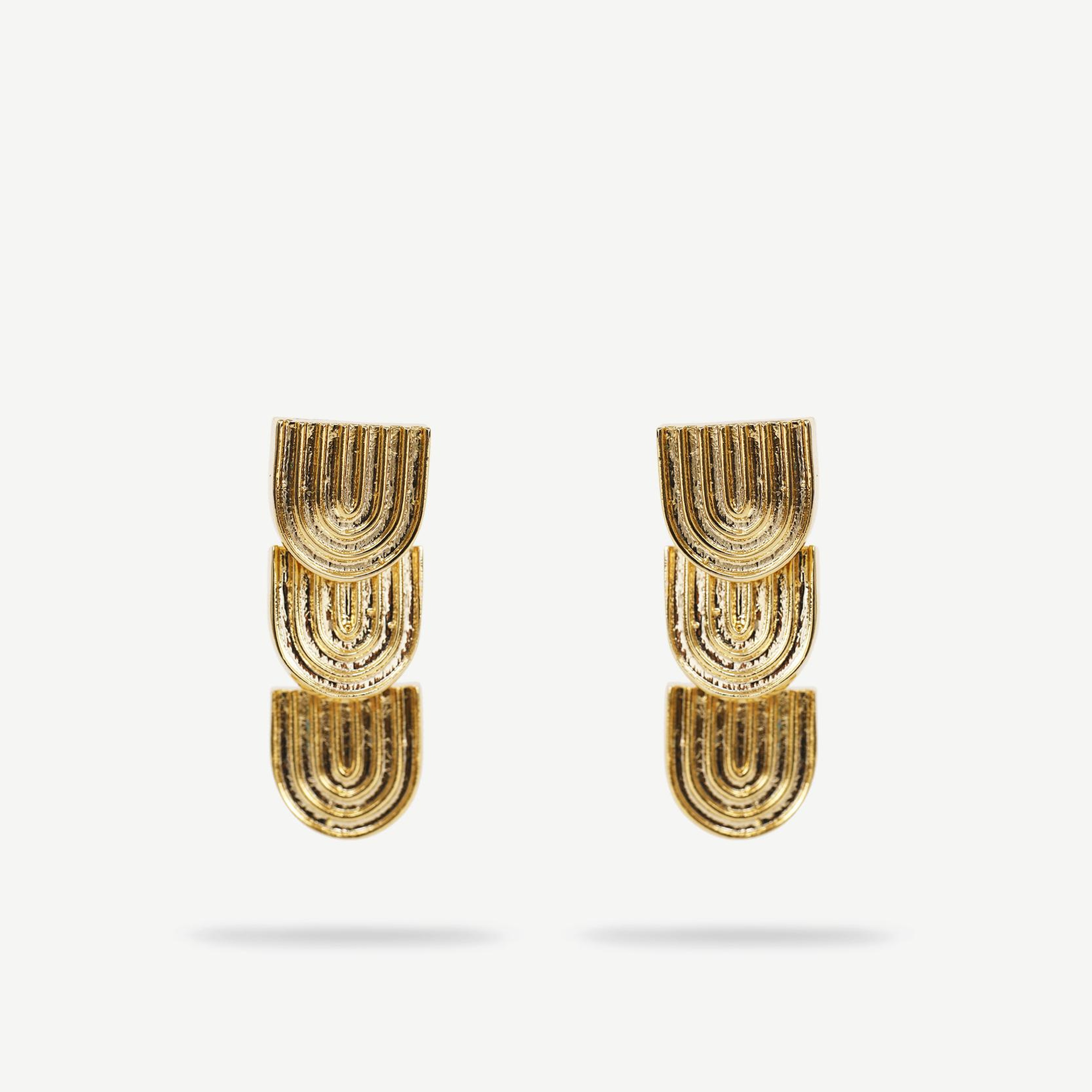 YARGICI Dokulu Gold Küpe