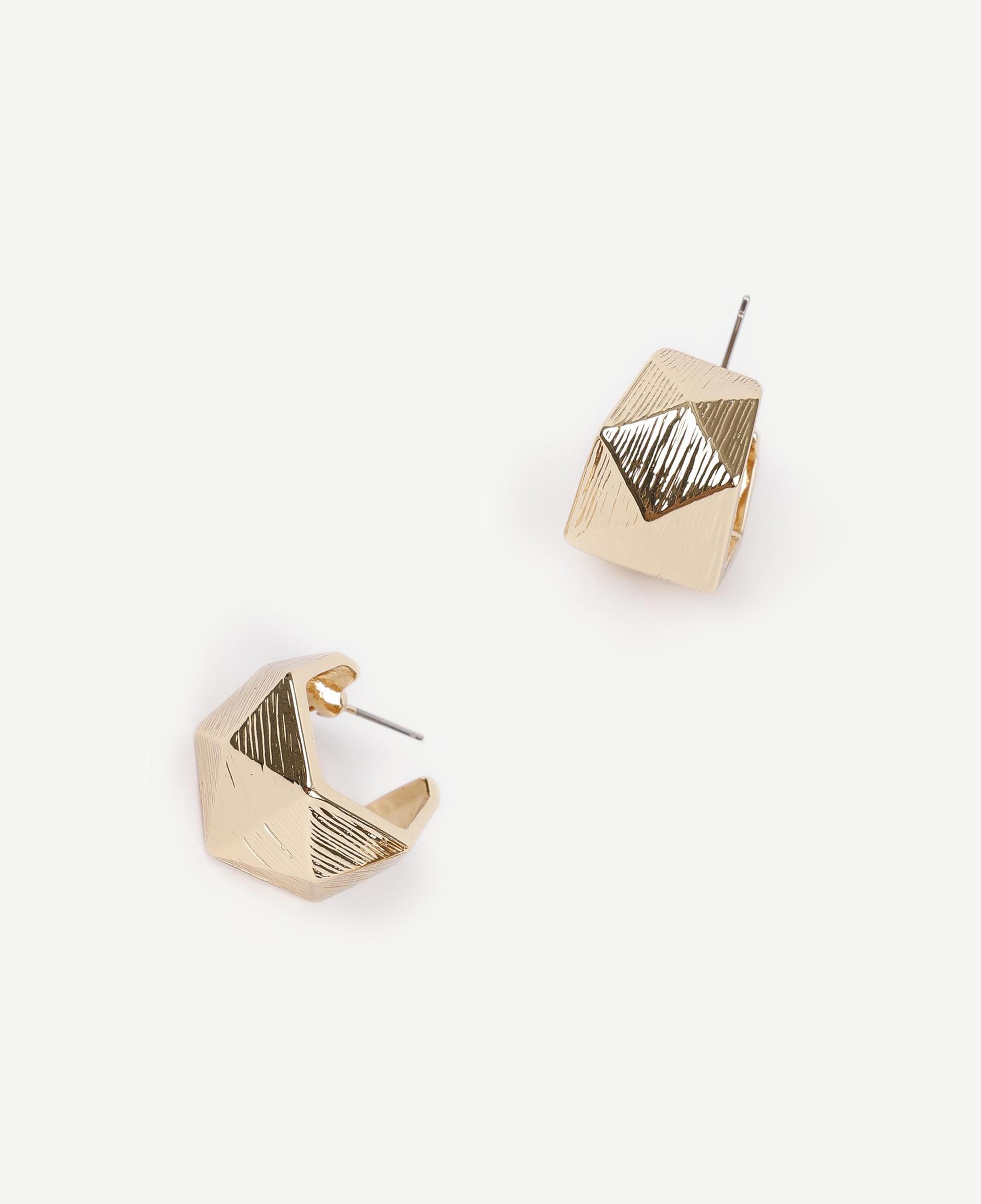 YARGICI Geometrik Formlu Gold Küpe