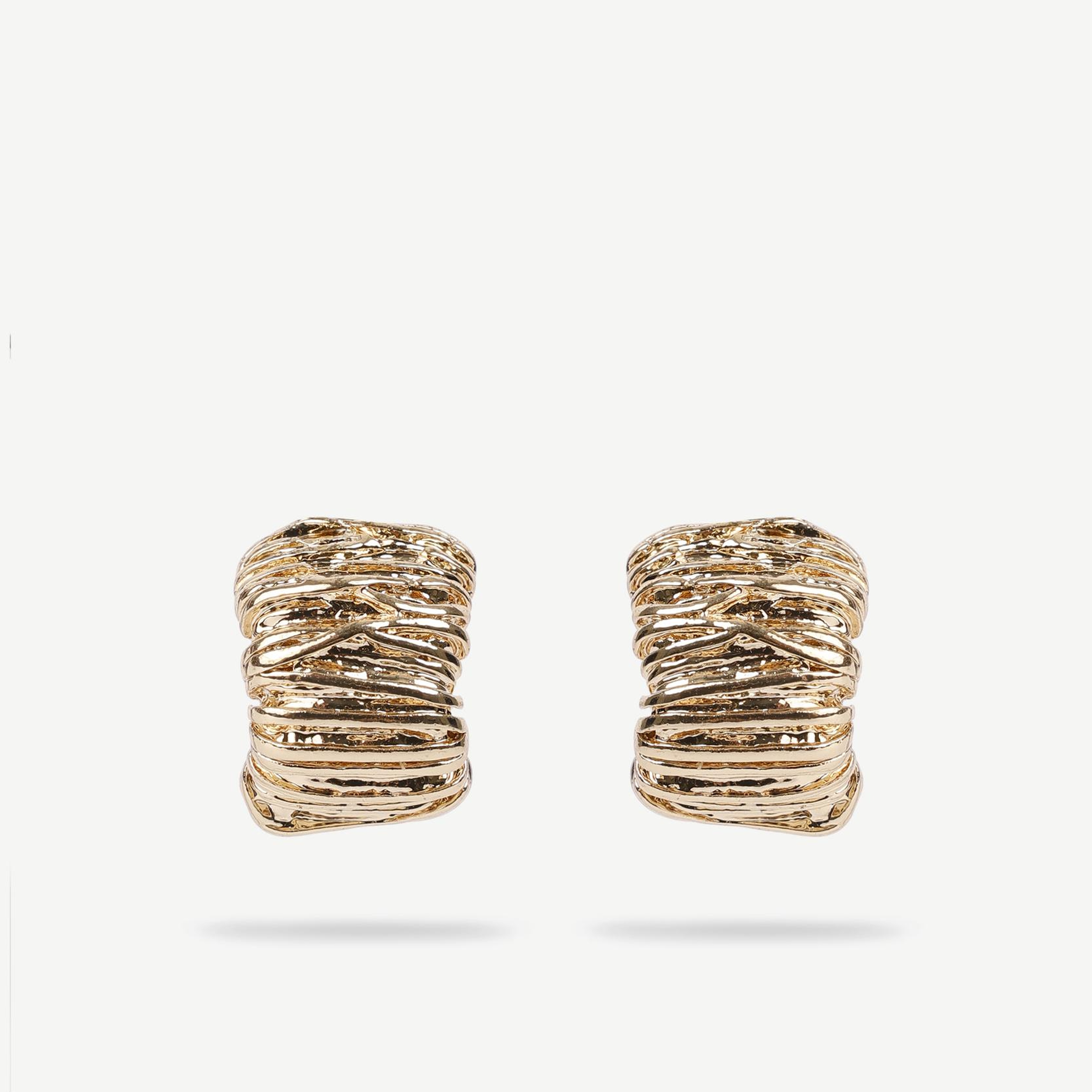 YARGICI Dokulu Gold Küpe