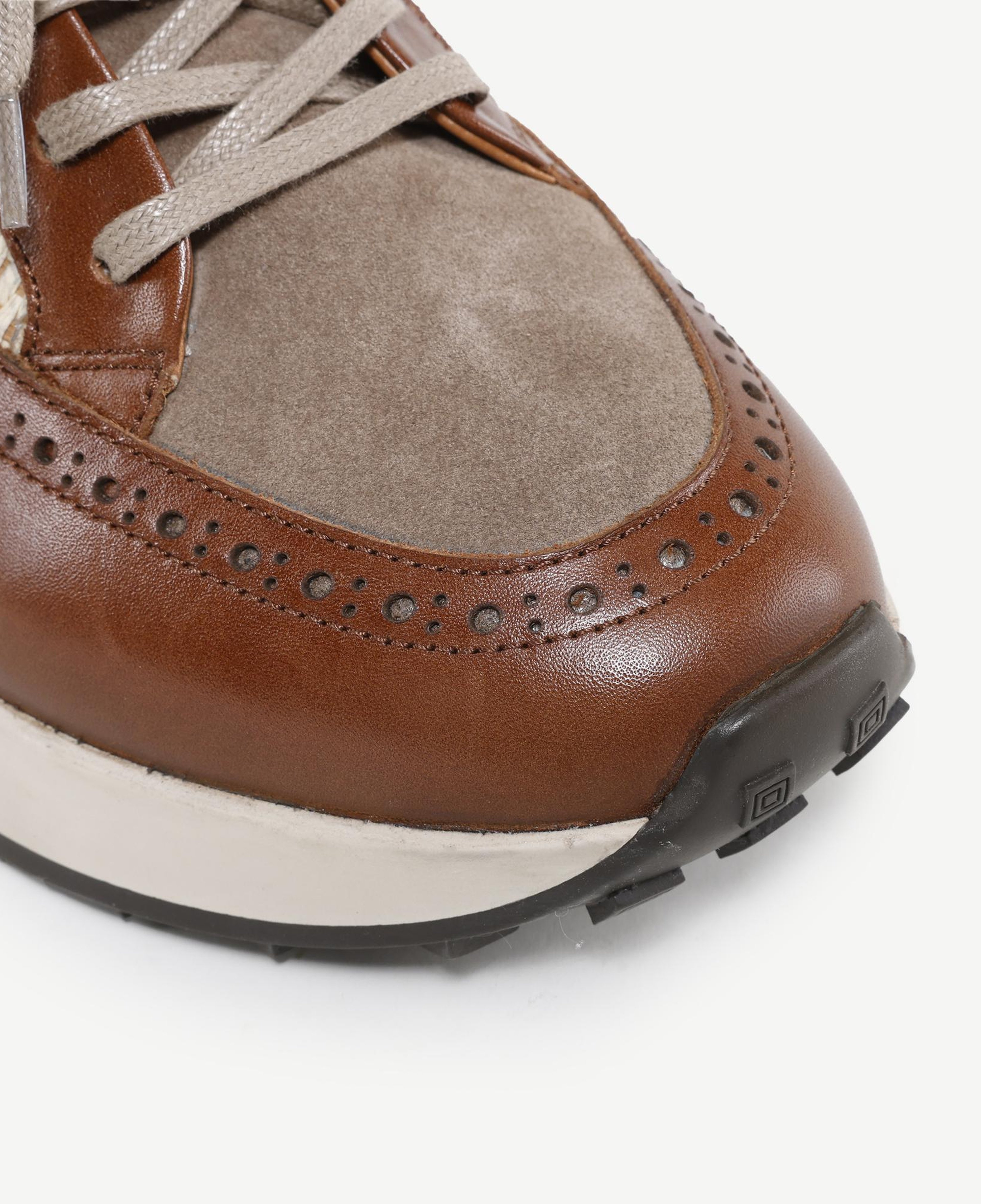YARGICI Hasır Detaylı Maskülen Deri Sneakers