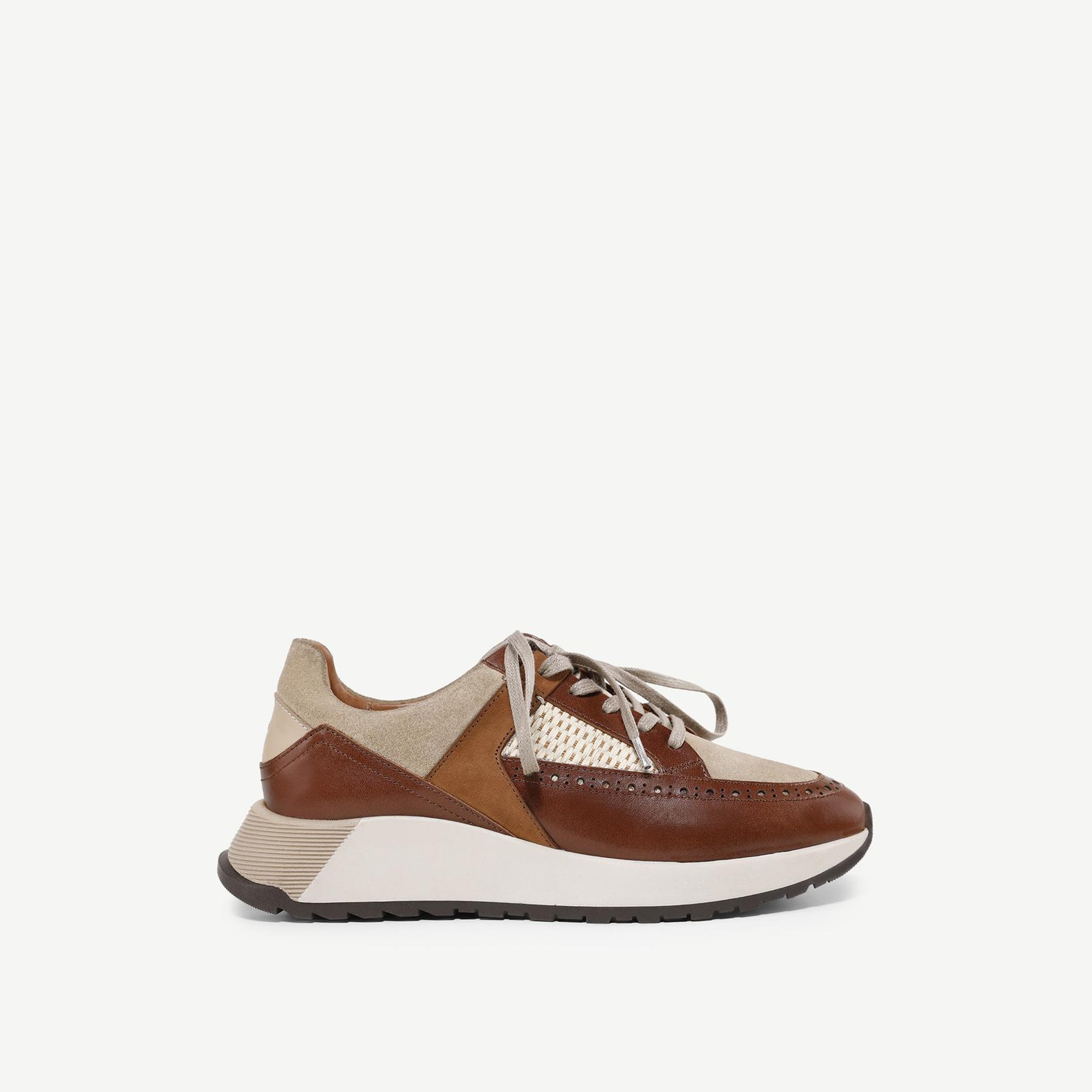 YARGICI Hasır Detaylı Maskülen Deri Sneakers