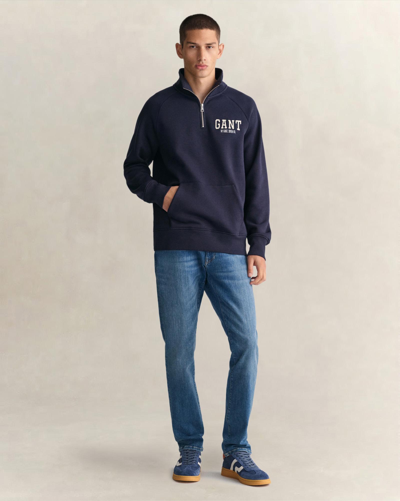 GANT Erkek Mavi Extra Slim Fit Jean Pantolon