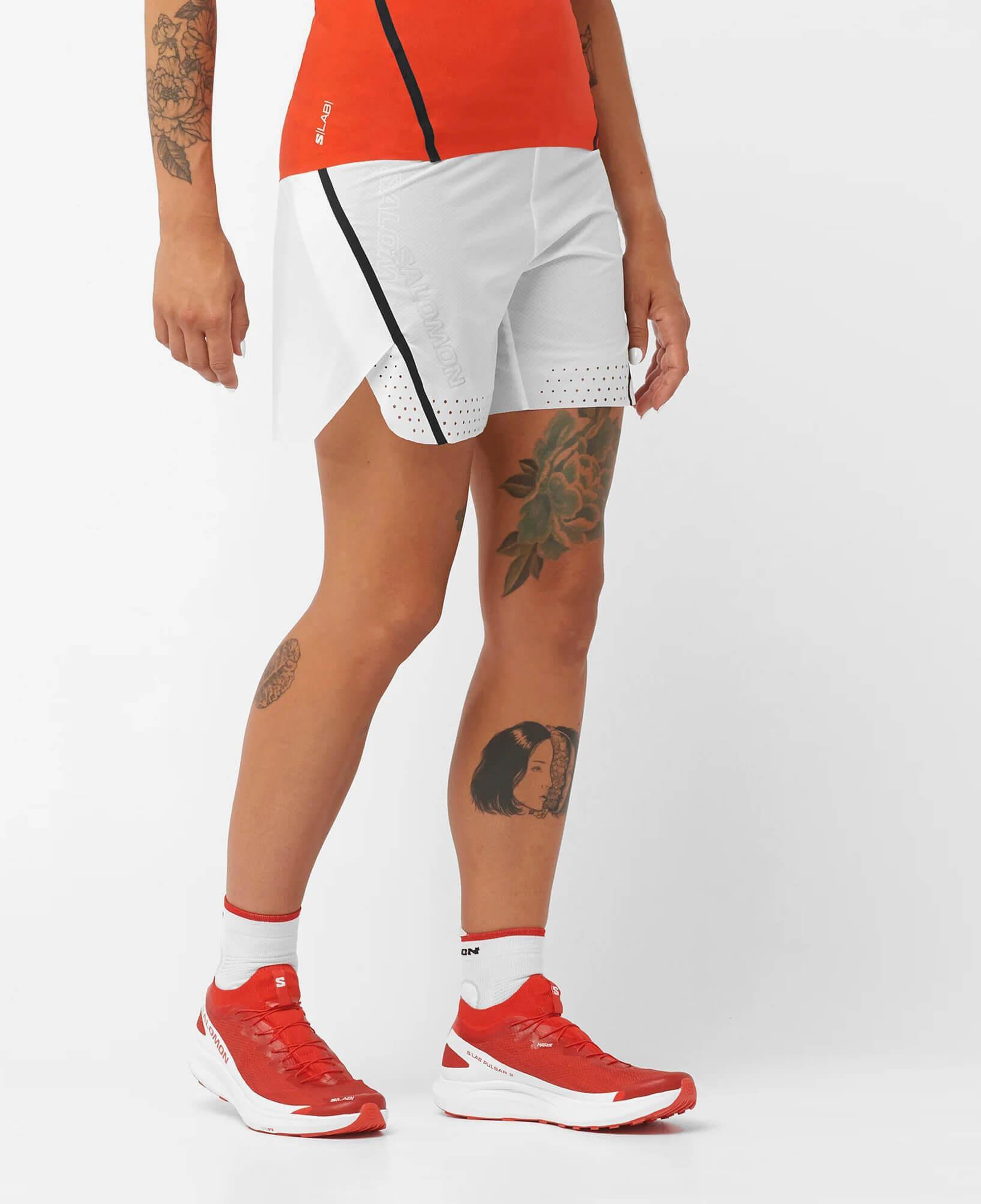 Salomon S/lab Speed 2in1 Short Kadın Beyaz Koşu Şortu