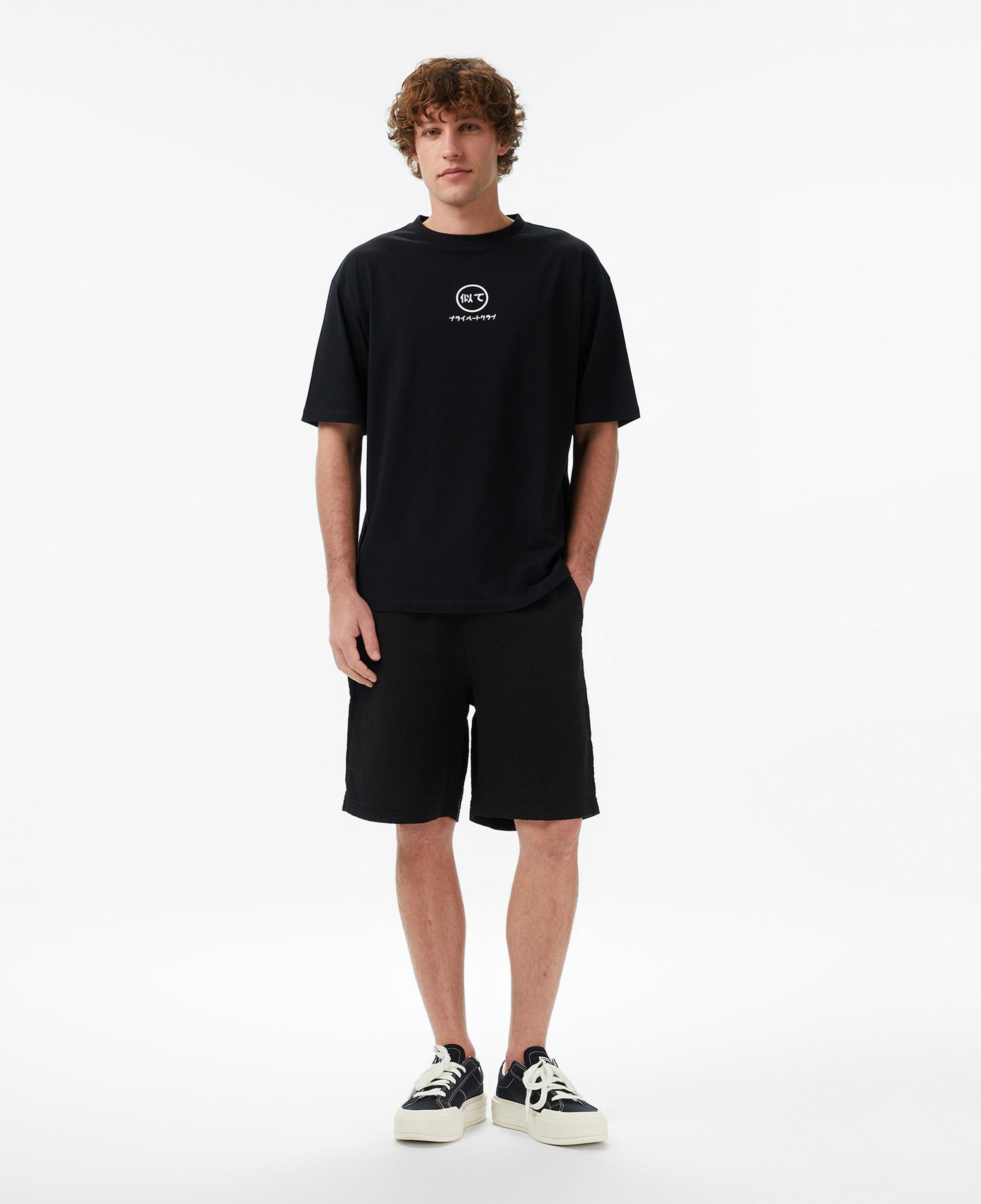 UNITED4 Regular Fit Erkek Siyah T-Shirt