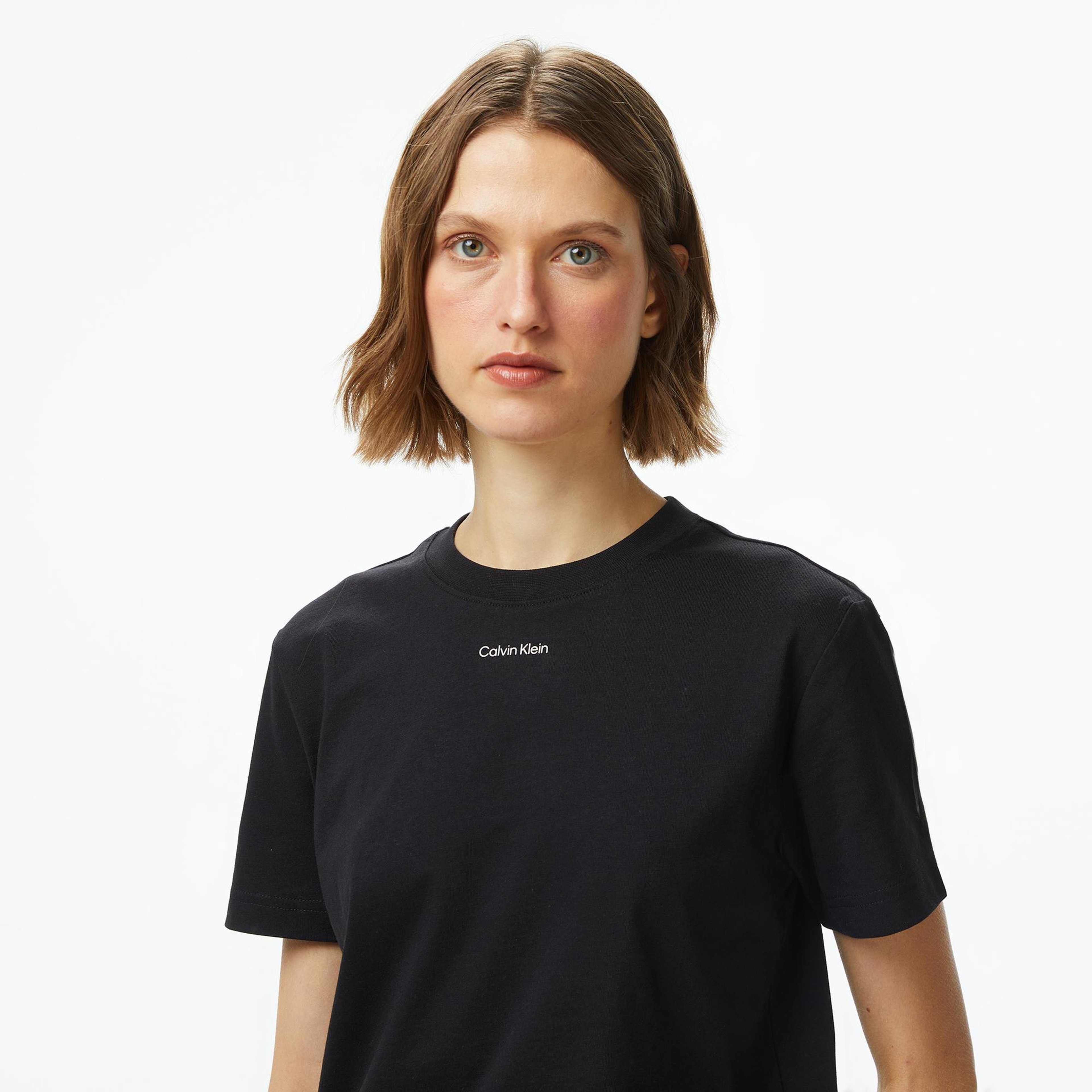 Calvin Klein 20S Classic Logo Kadın Siyah T-Shirt