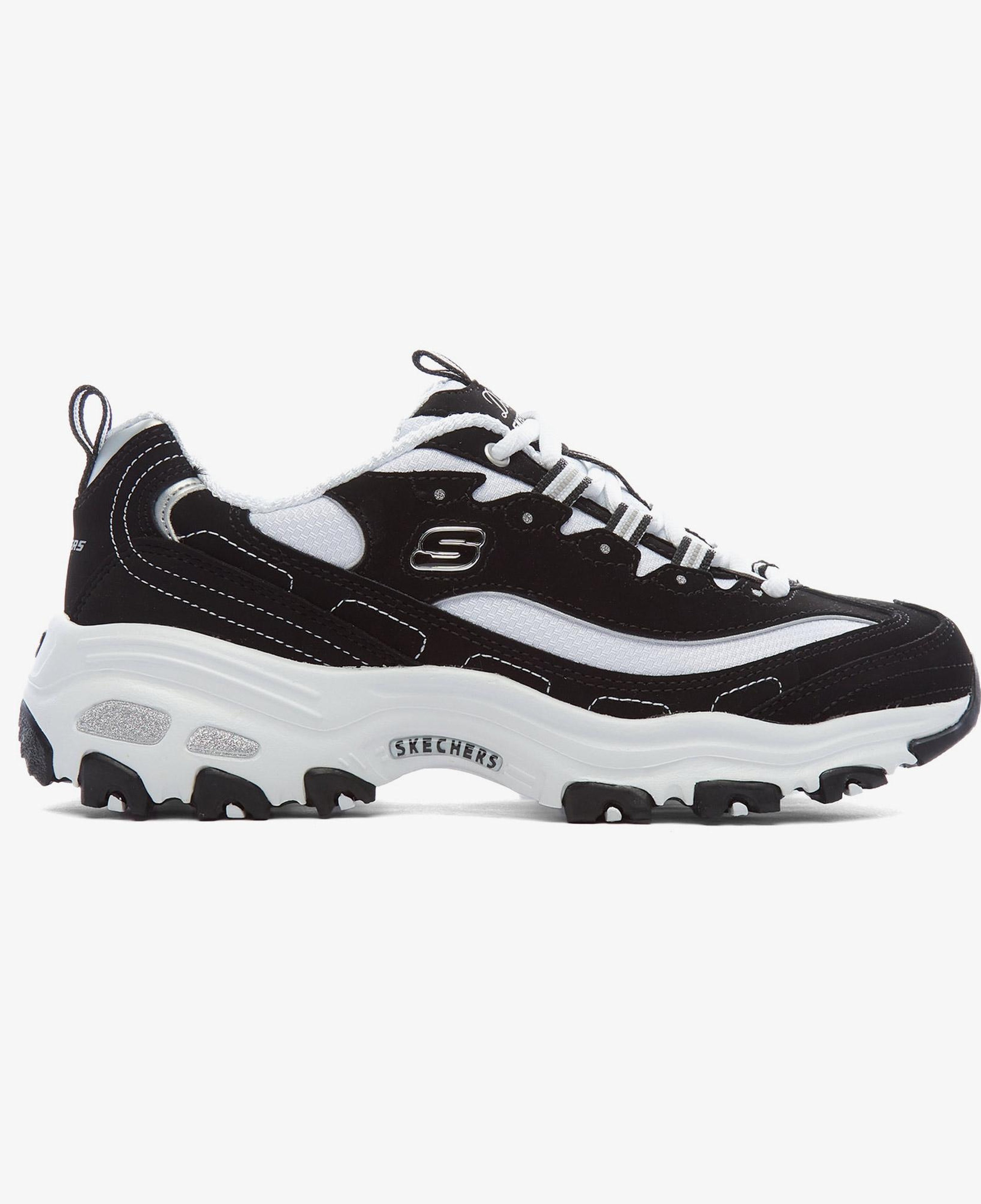 Skechers D'Lites-Biggest Fan Kadın Siyah-Beyaz Spor Ayakkabı