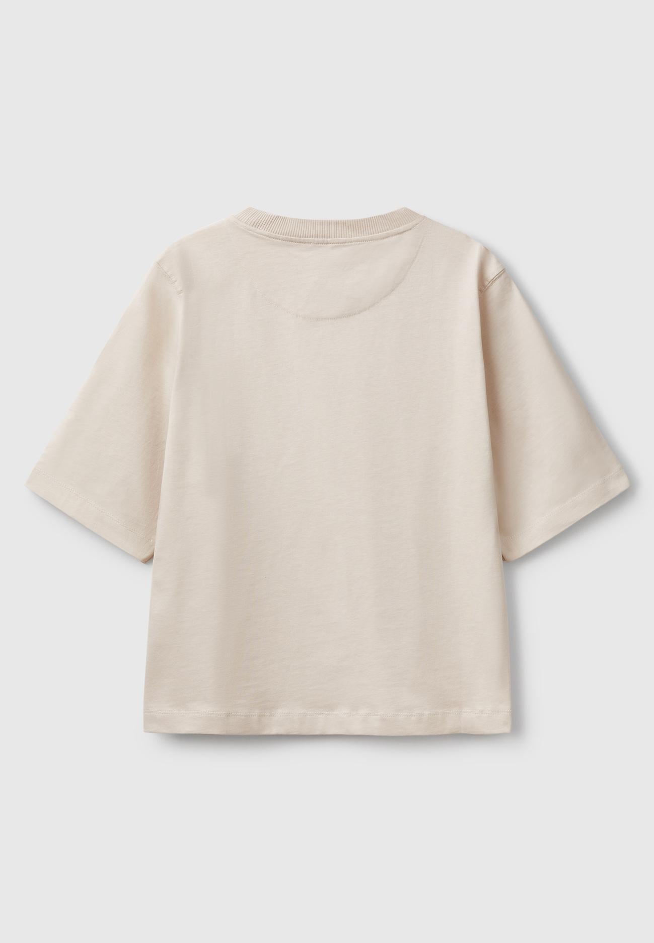 Kadın Taş %100 Koton Boxy Fit T-Shirt