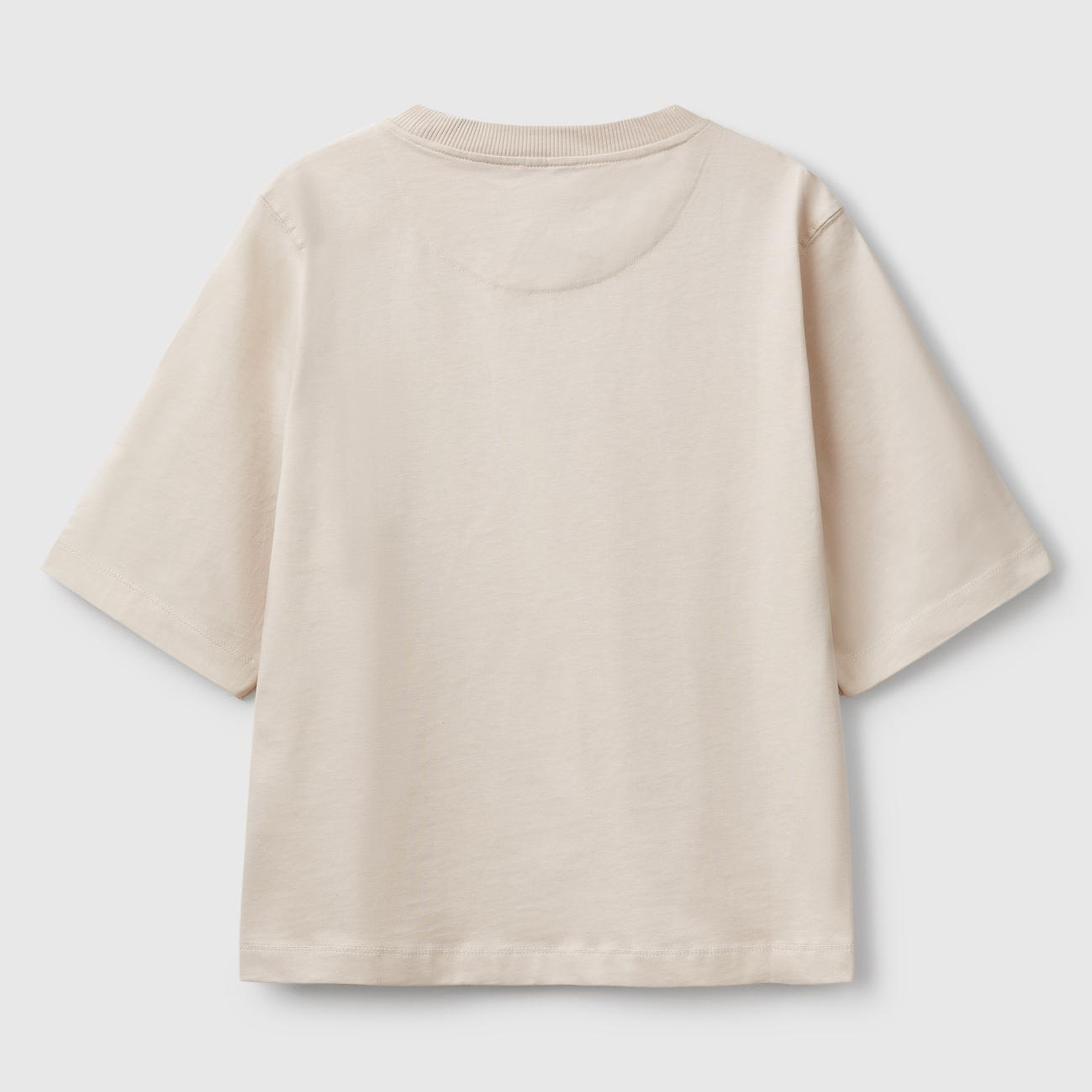 Kadın Taş %100 Koton Boxy Fit T-Shirt