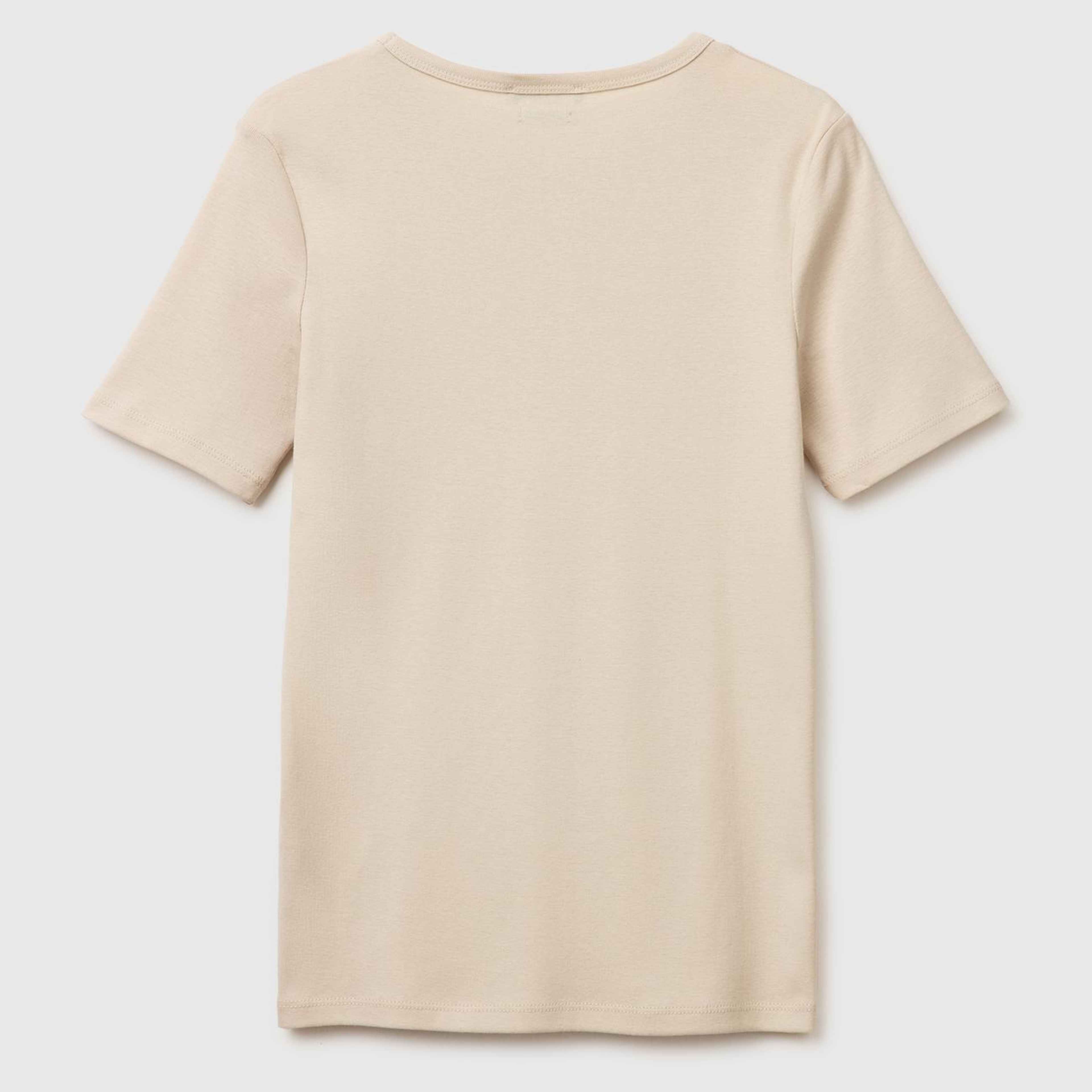 Kadın Taş %100 Pamuk Logo Baskılı Bisiklet Yaka T-Shirt