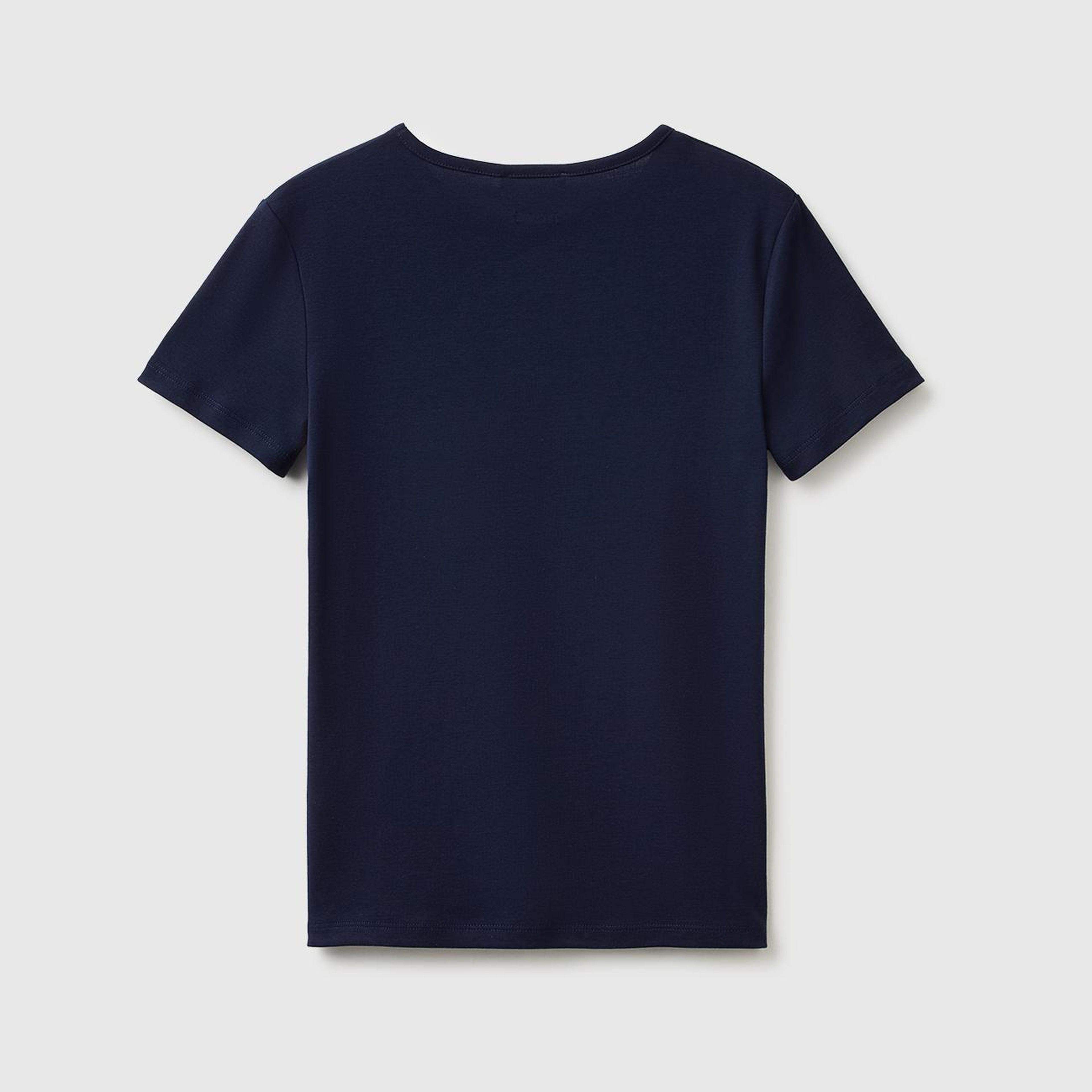 Kadın Lacivert %100 Pamuk Bisiklet Yaka T-Shirt