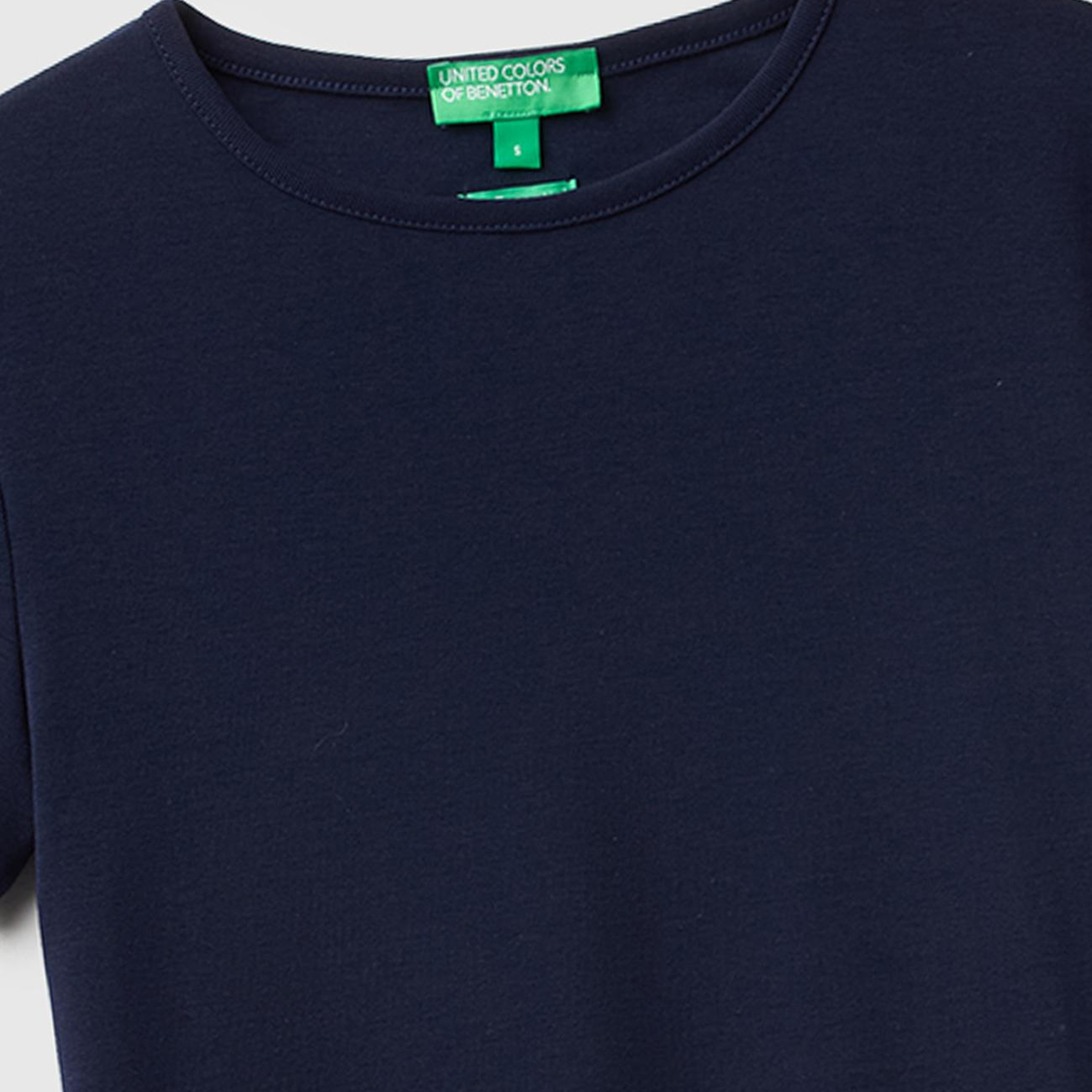 Kadın Lacivert %100 Pamuk Bisiklet Yaka T-Shirt