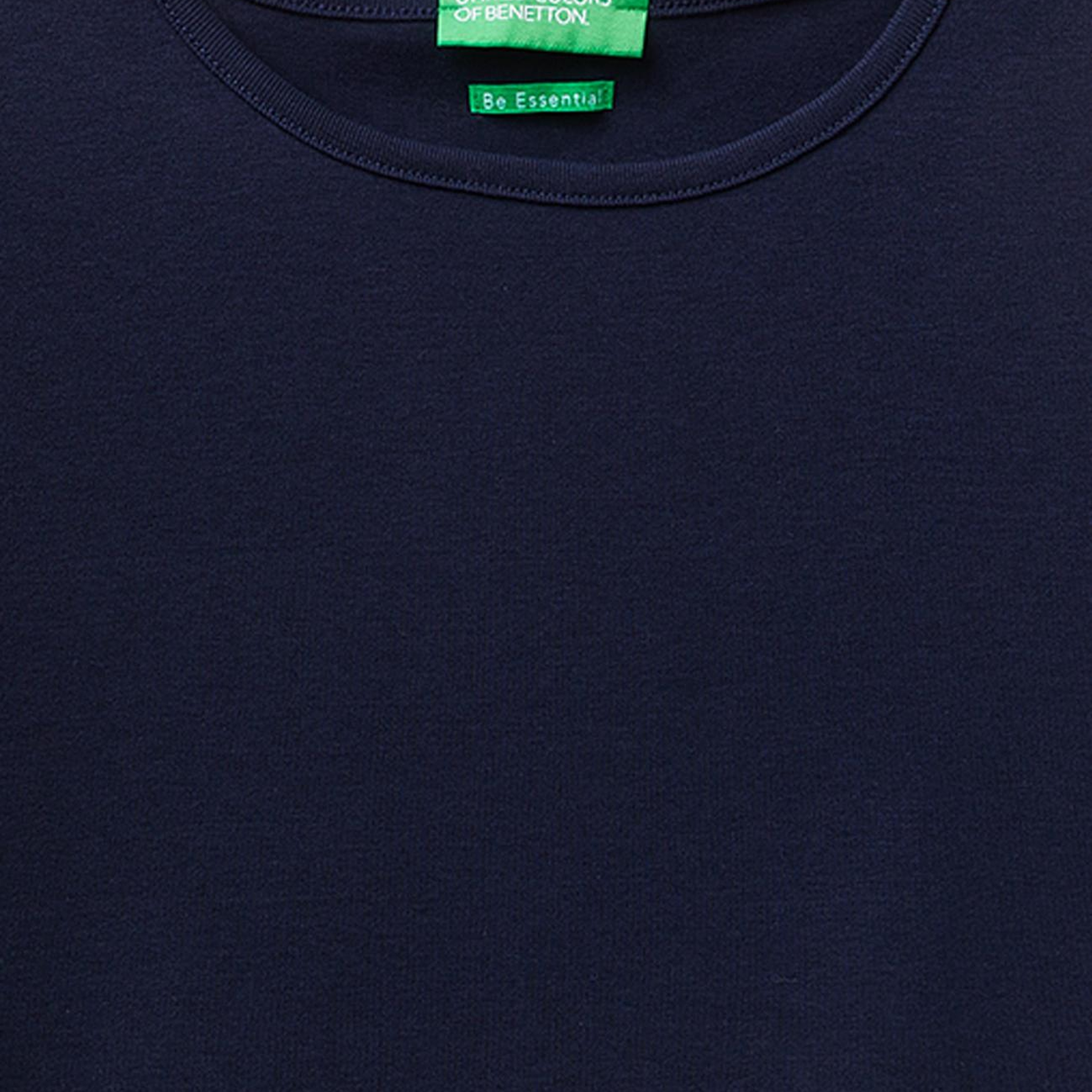 Kadın Lacivert %100 Pamuk Bisiklet Yaka T-Shirt