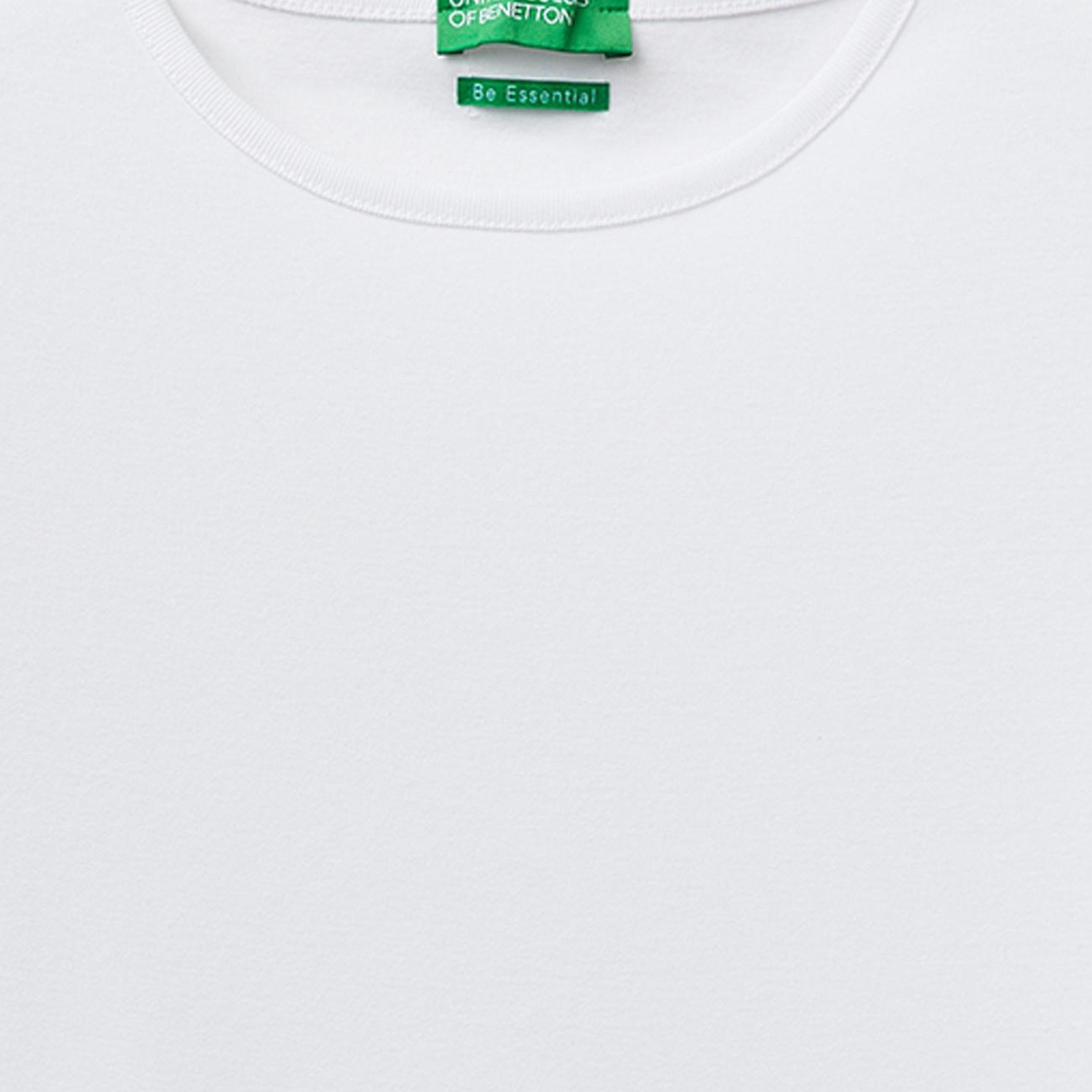 Kadın Beyaz %100 Pamuk Bisiklet Yaka T-Shirt