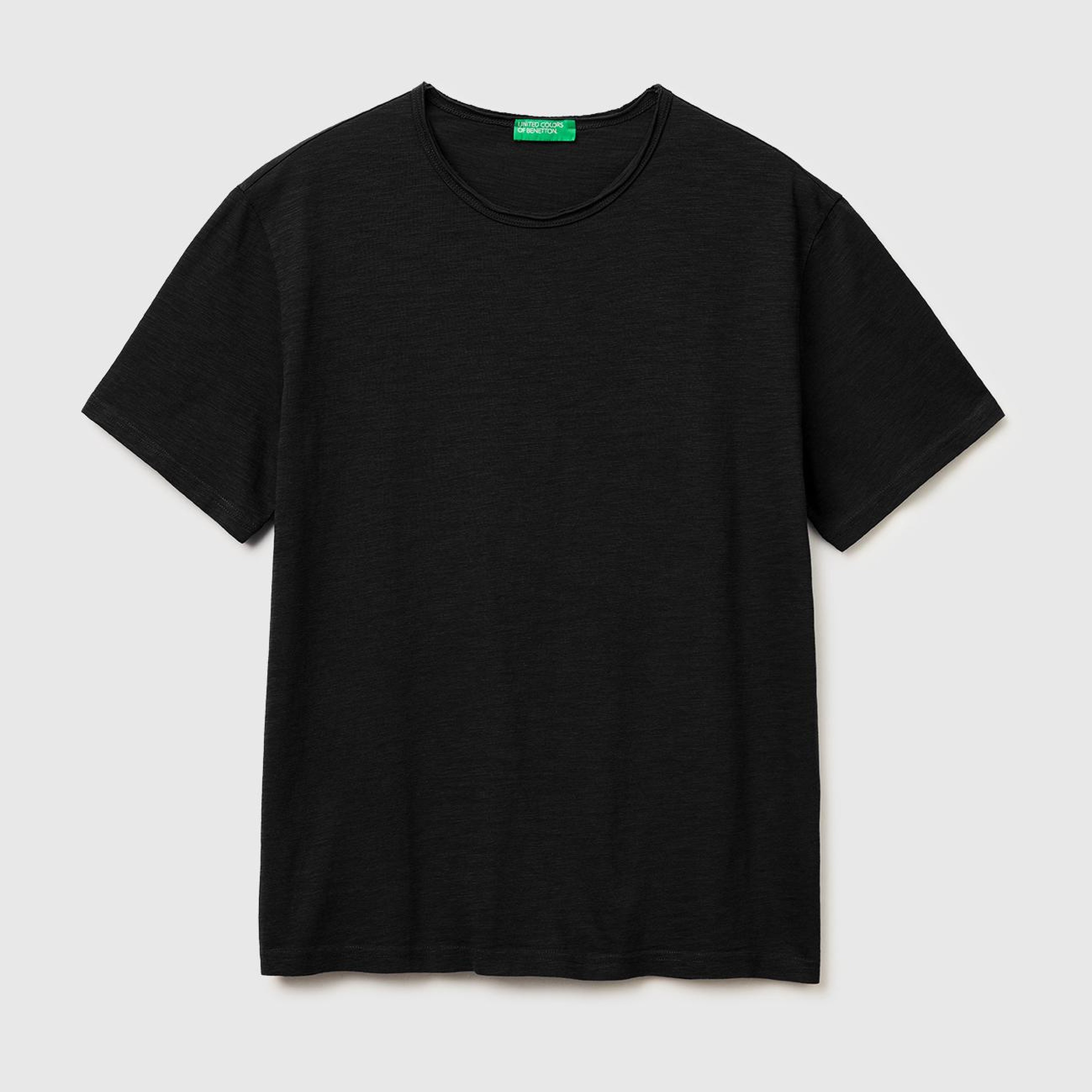 Erkek Siyah  %100 Pamuk Regular Fit Bisiklet Yaka T-Shirt