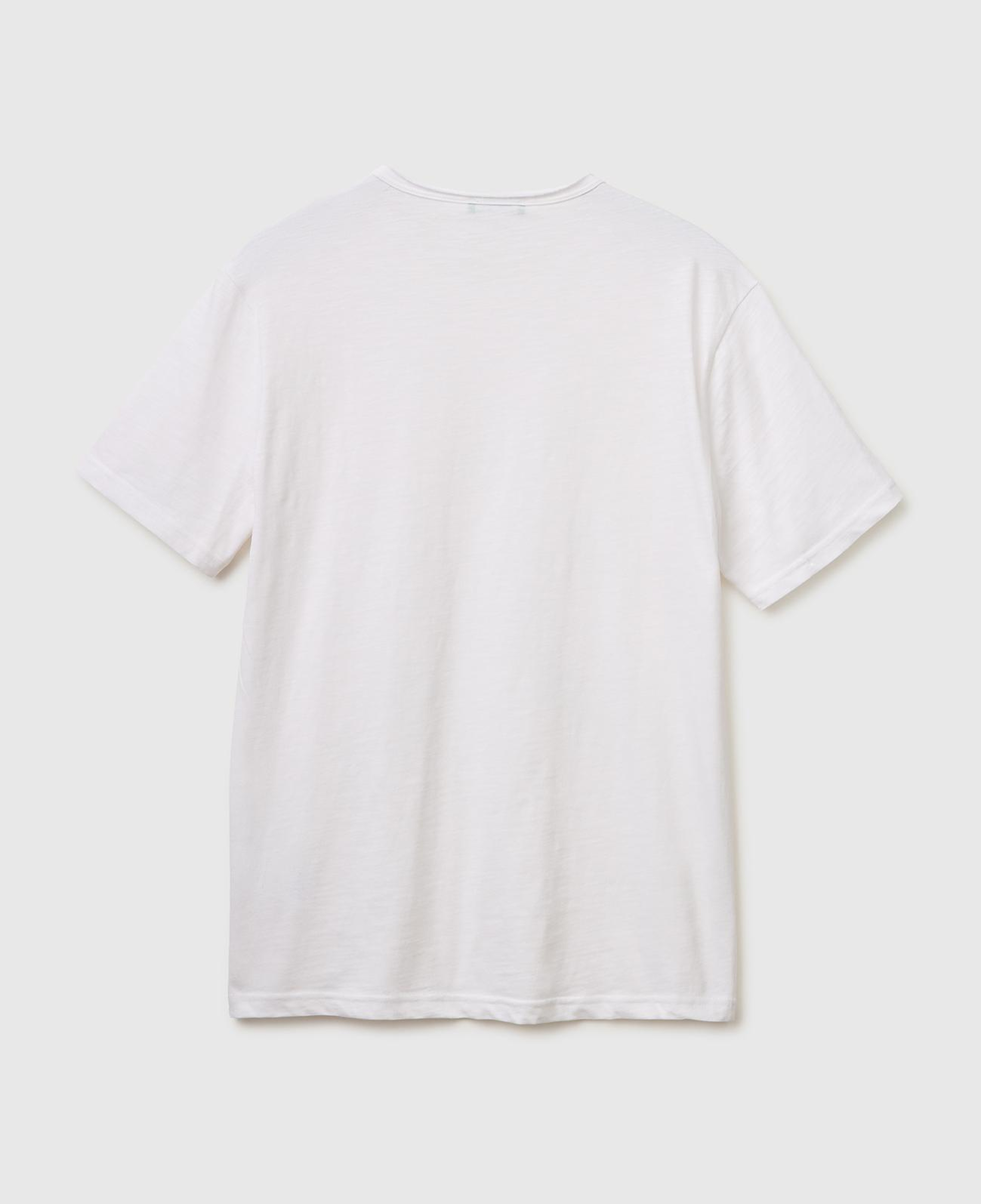 Erkek Beyaz %100 Pamuk Regular Fit Bisiklet Yaka T-Shirt