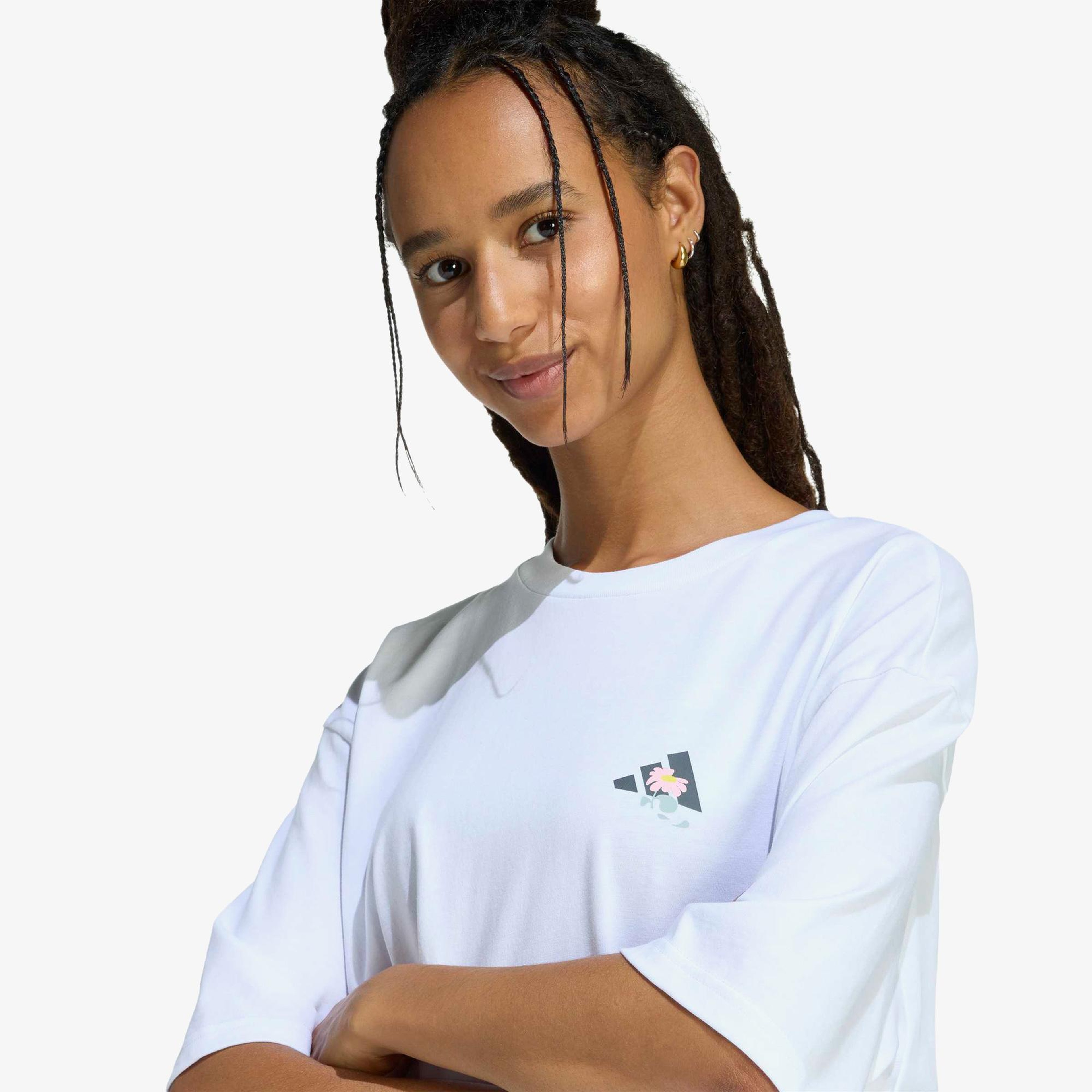 adidas Soft Side Os Kadın Beyaz T-Shirt
