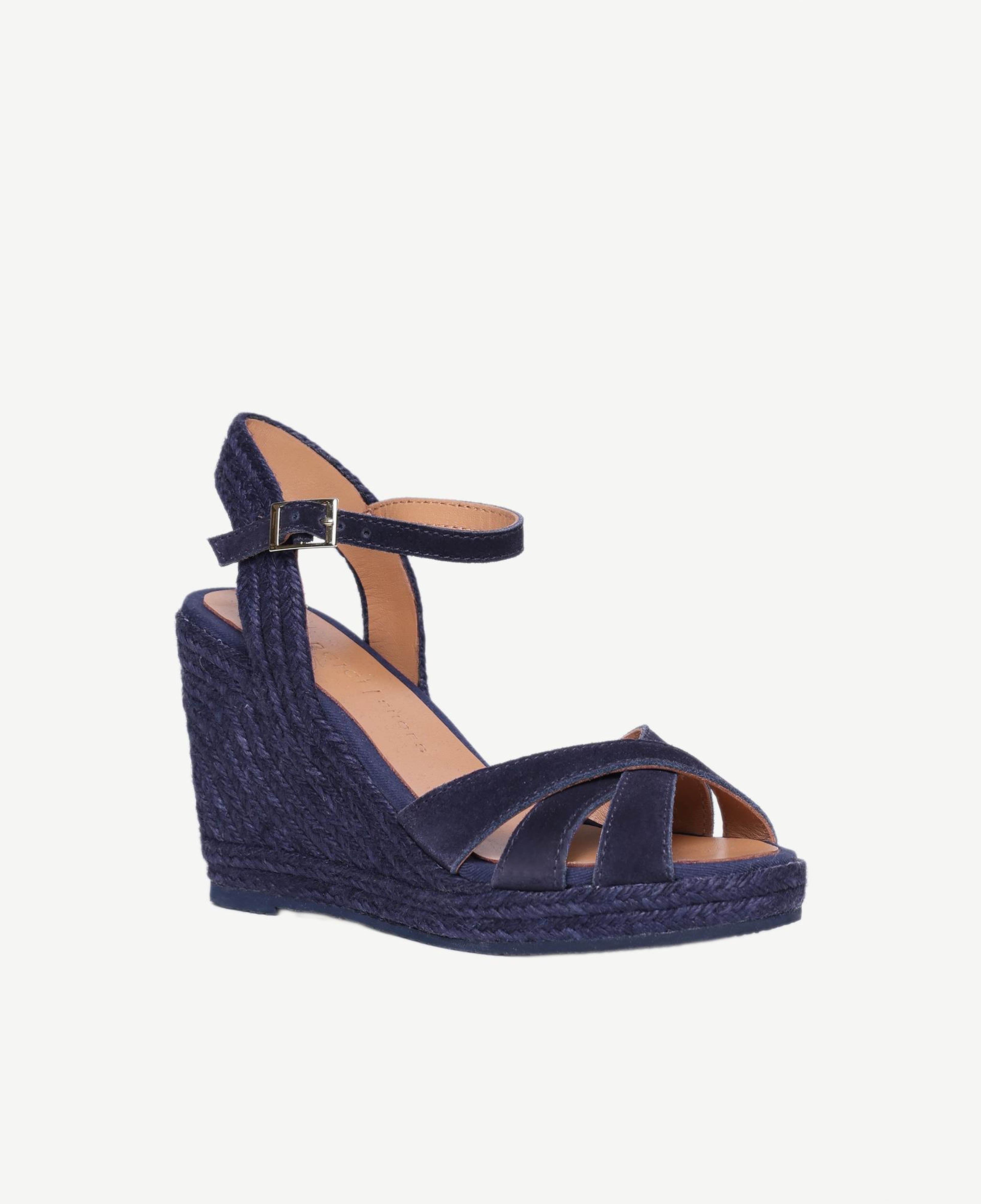 YARGICI Çapraz Bantlı Dolgu Süet Espadril