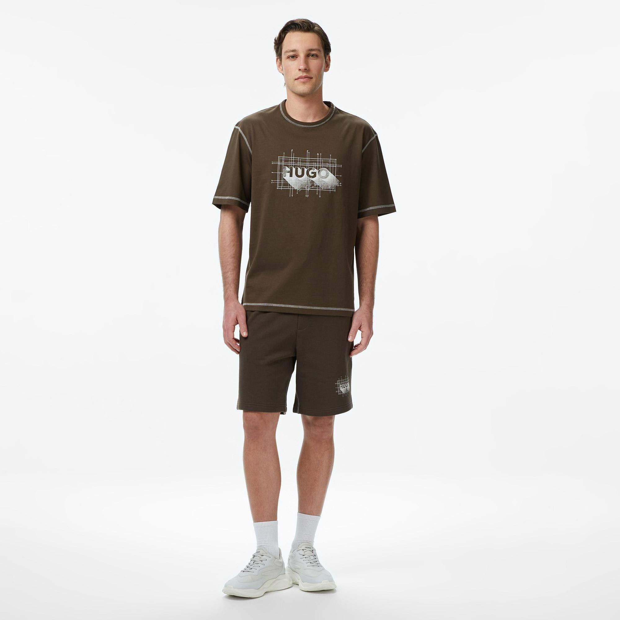Hugo Nothal Erkek Kahverengi T-Shirt
