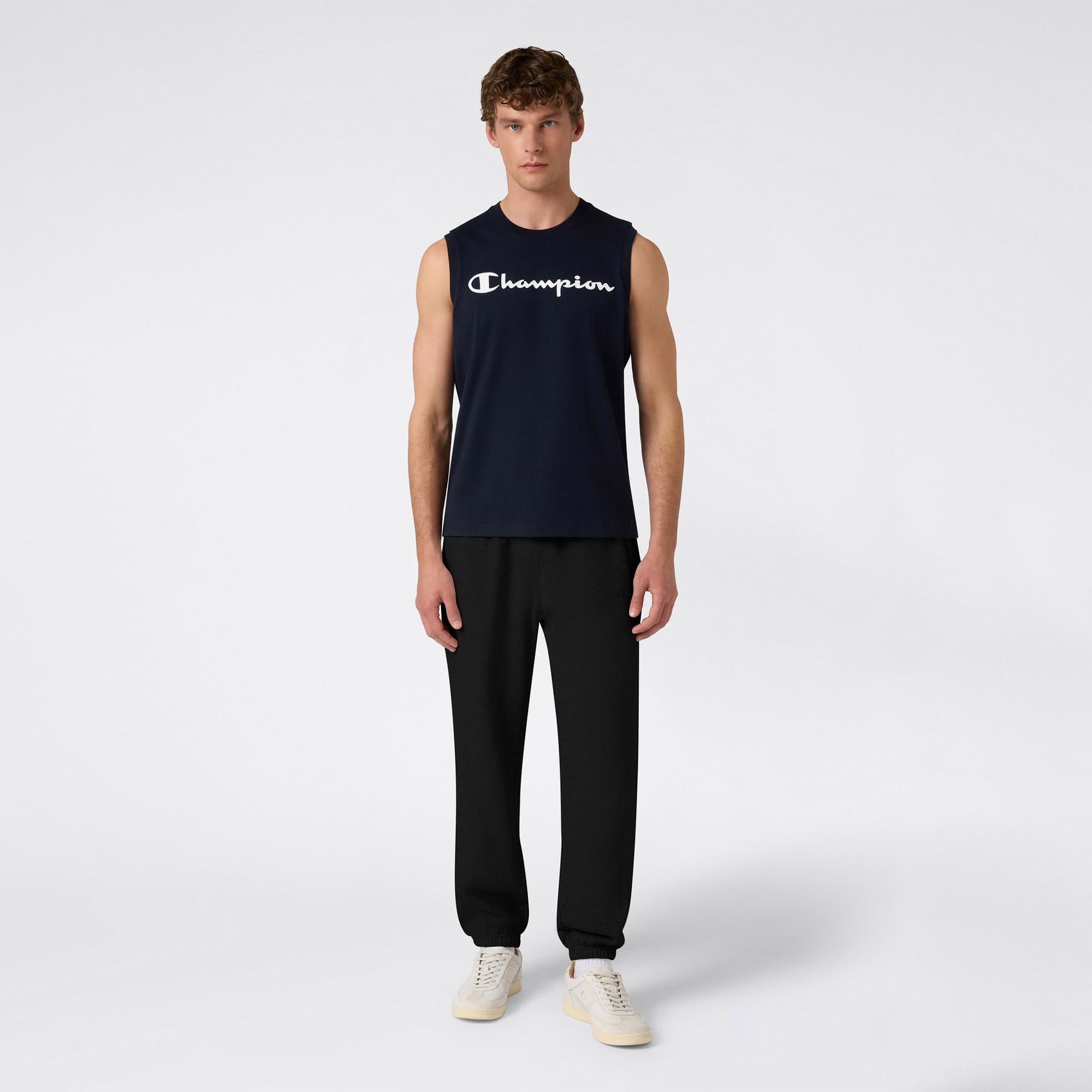 Champion Elastic Cuff Pants Erkek Siyah Eşofman Altı