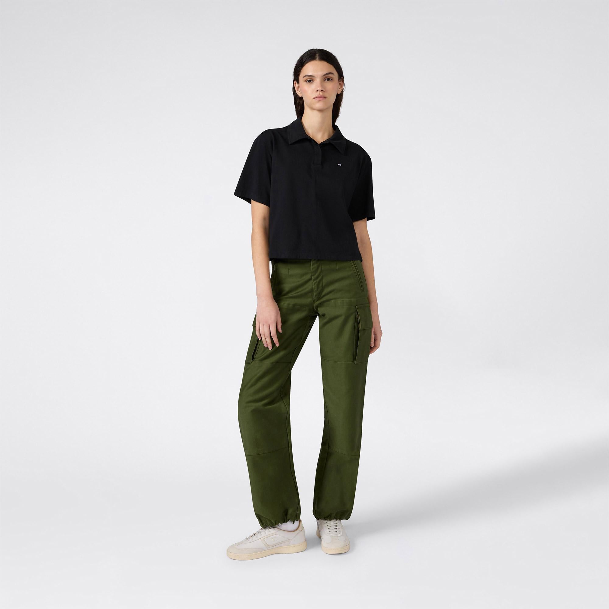 Champion Regular Fit Kadın Siyah T-Shirt