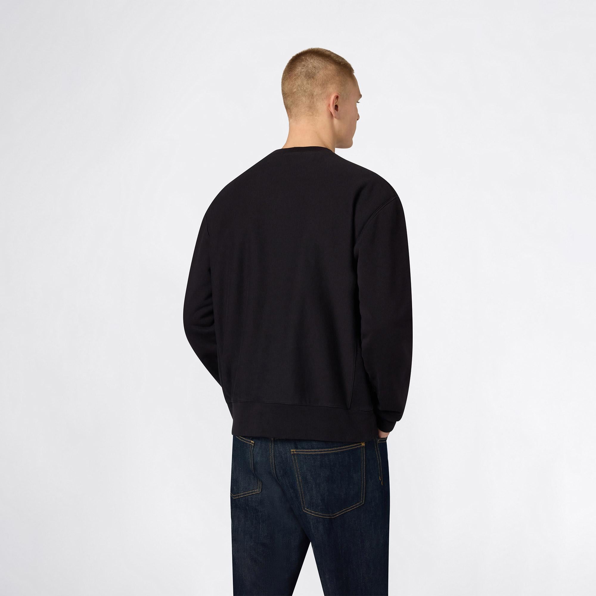 Champion Crewneck Regular Fit Erkek Siyah Sweatshirt