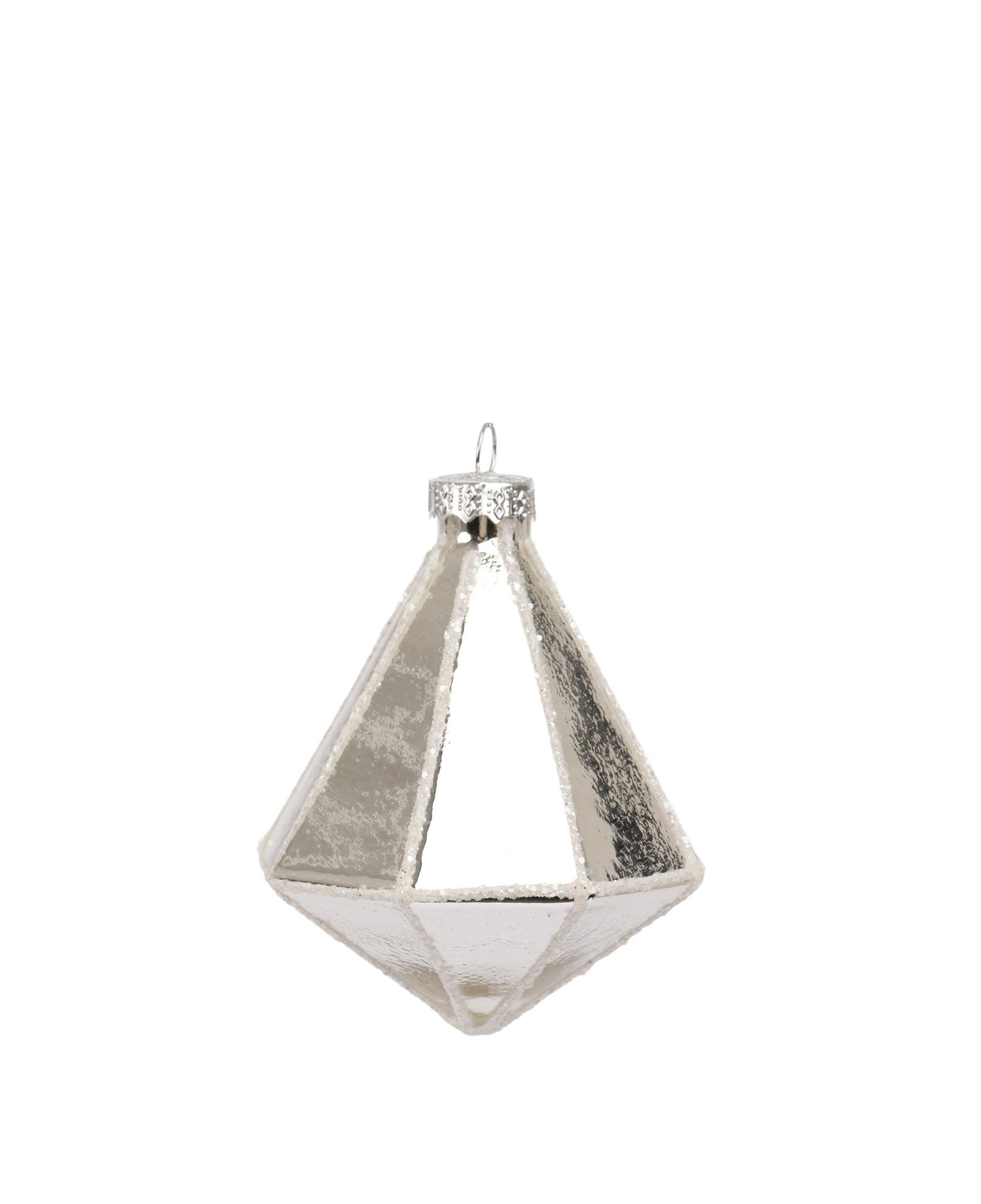 YARGICI Cam Asimetrik Yılbaşı Ağaç Süsü(11x8 Cm)