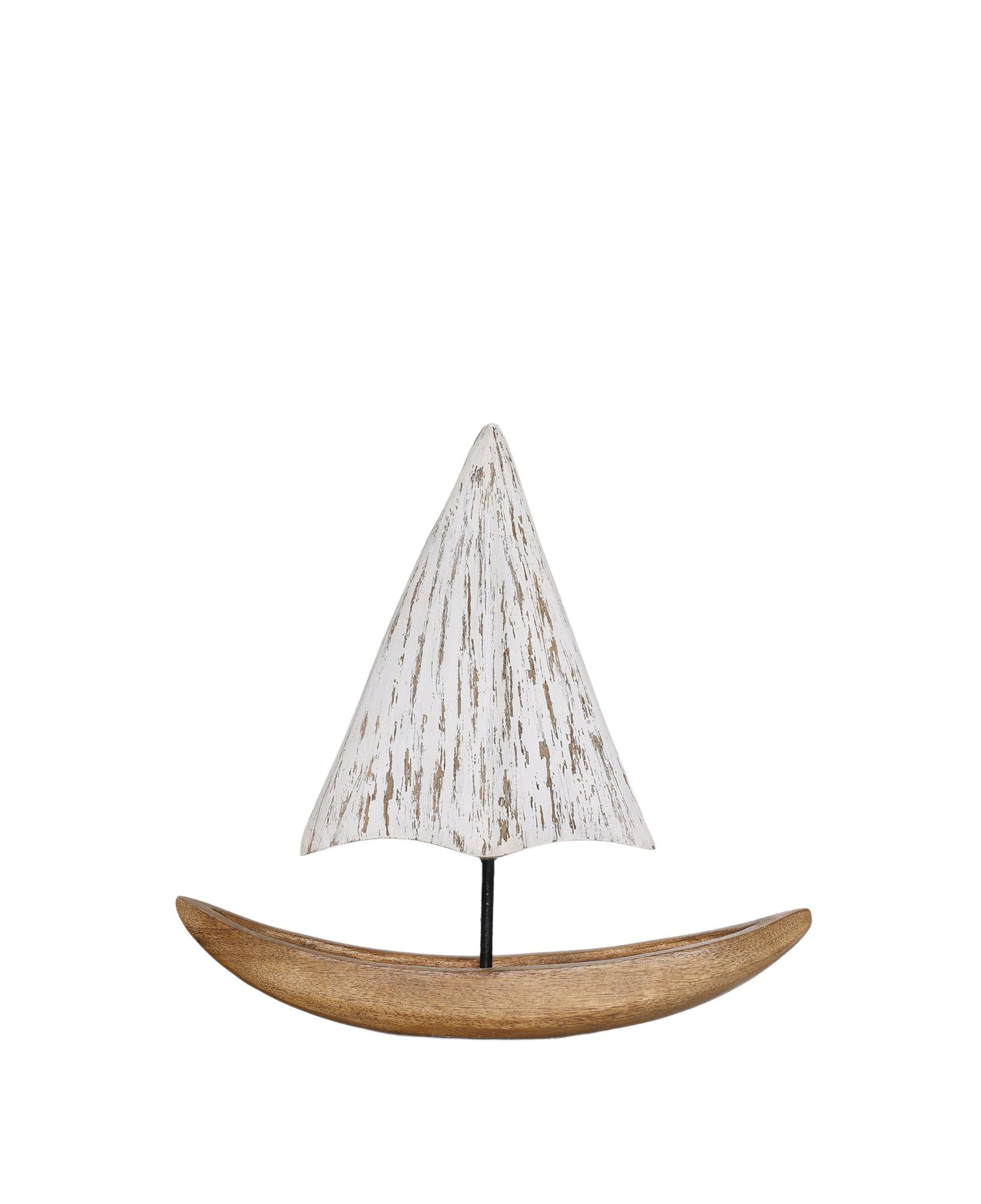 YARGICI Yelkenli Formlu Mango Ağacı Obje(5x30x29 Cm)