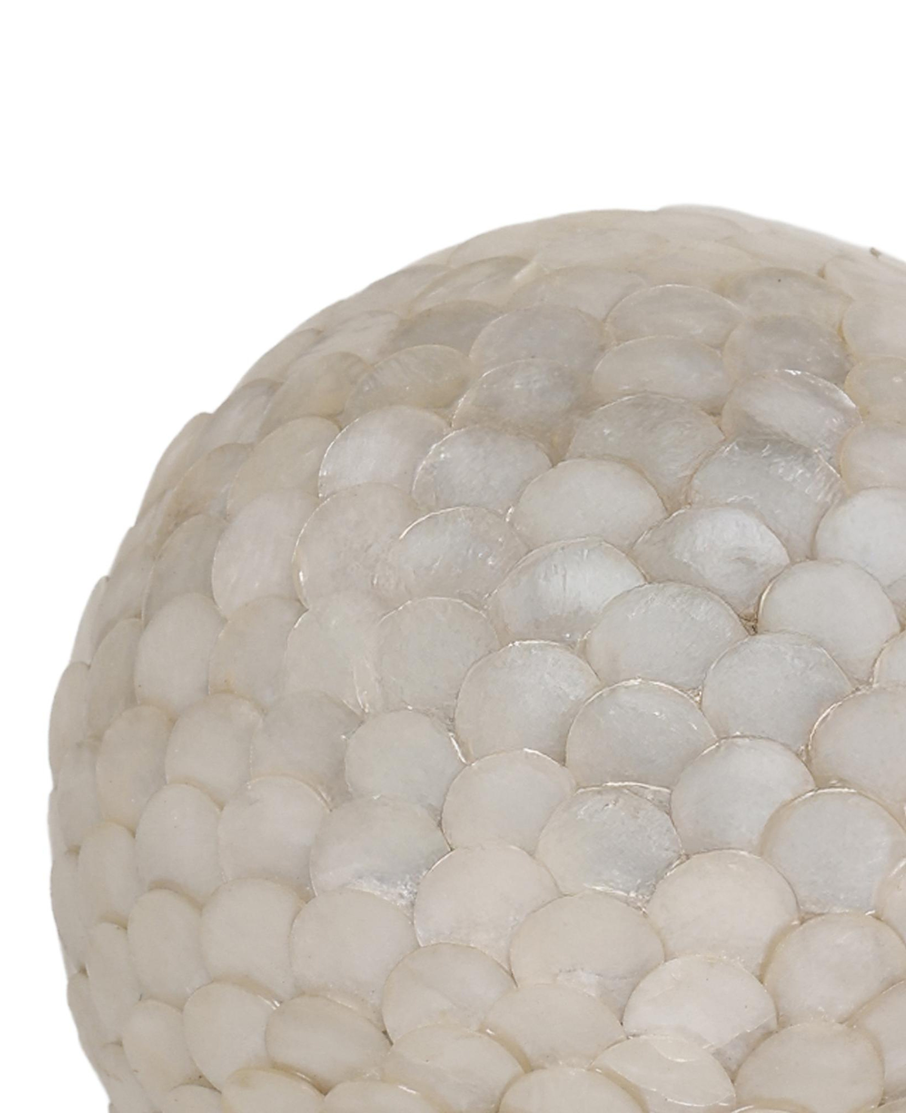 YARGICI Sedef Kaplı Dekoratif Top(16x16 Cm)