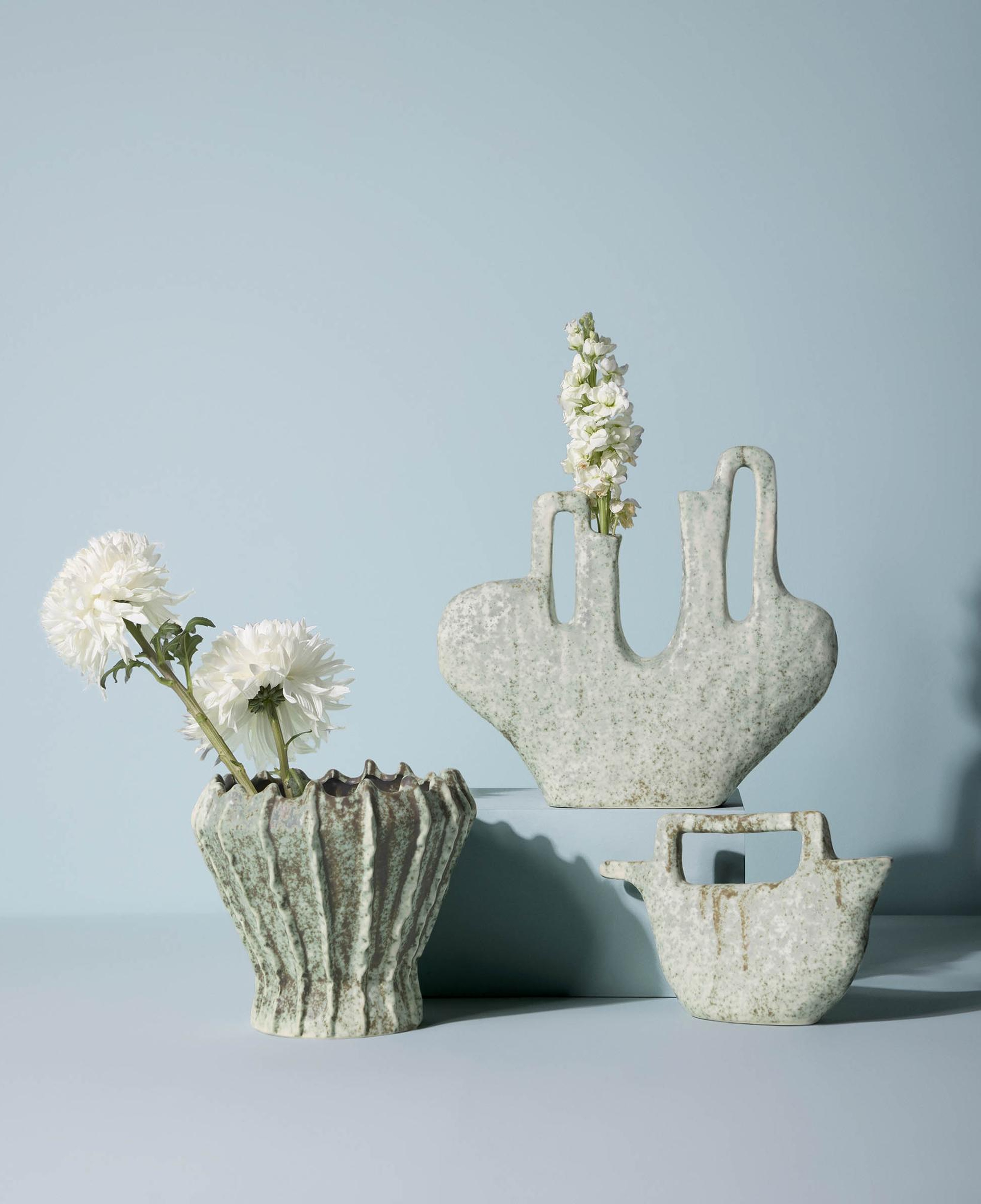 YARGICI Soyut Formlu Sırlı Seramik Dekoratif Obje(7x25x15 Cm)