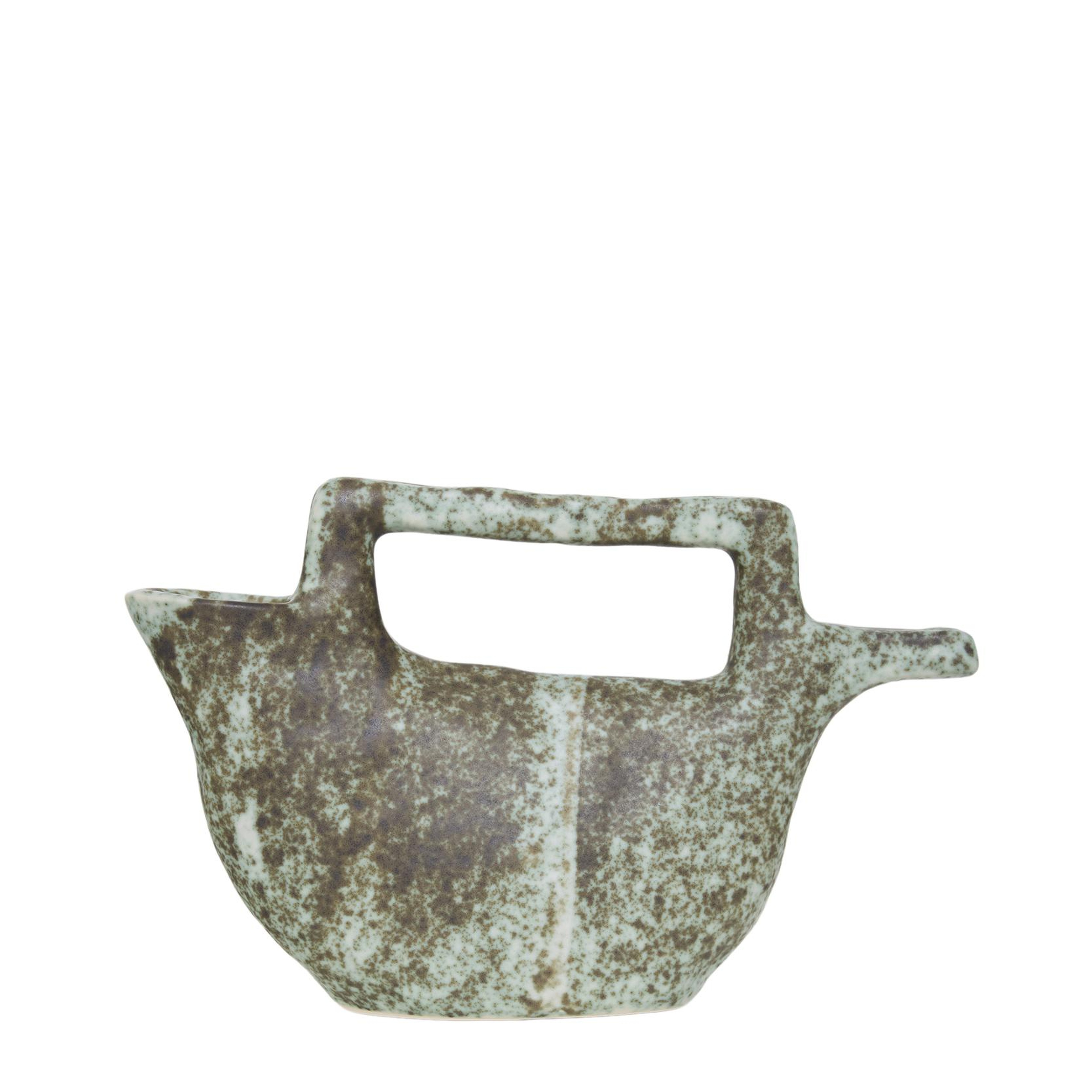 YARGICI Soyut Formlu Sırlı Seramik Dekoratif Obje(7x25x15 Cm)