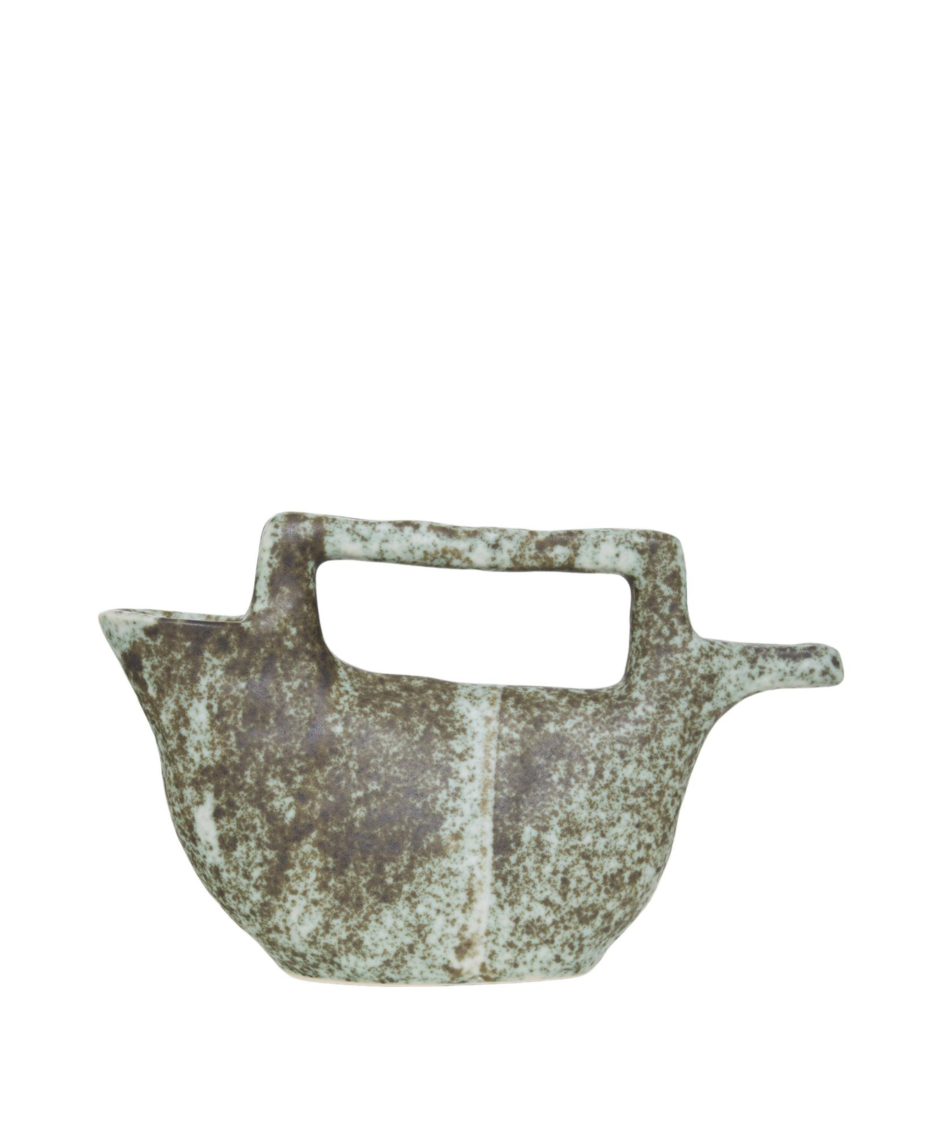 YARGICI Soyut Formlu Sırlı Seramik Dekoratif Obje(7x25x15 Cm)