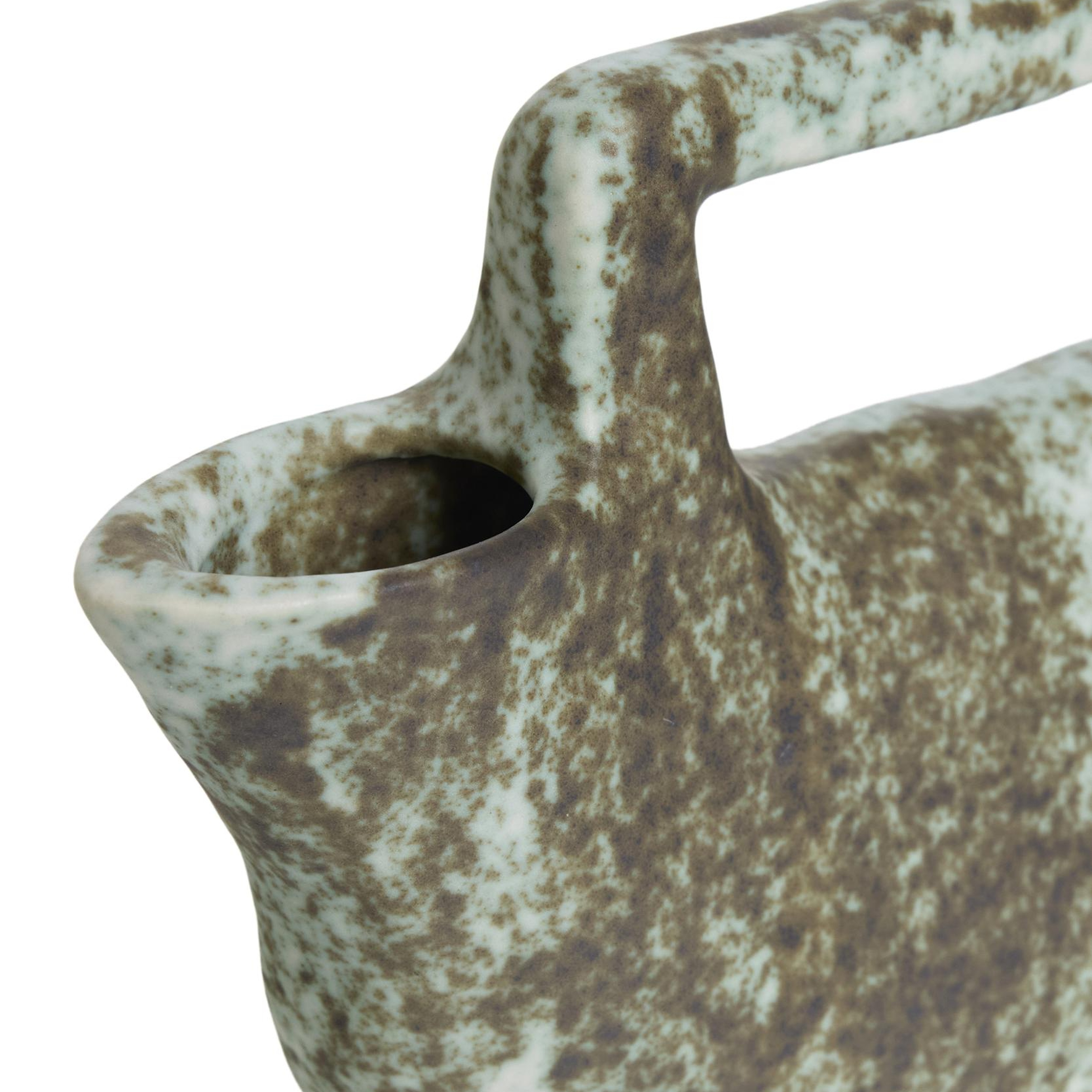 YARGICI Soyut Formlu Sırlı Seramik Dekoratif Obje(7x25x15 Cm)