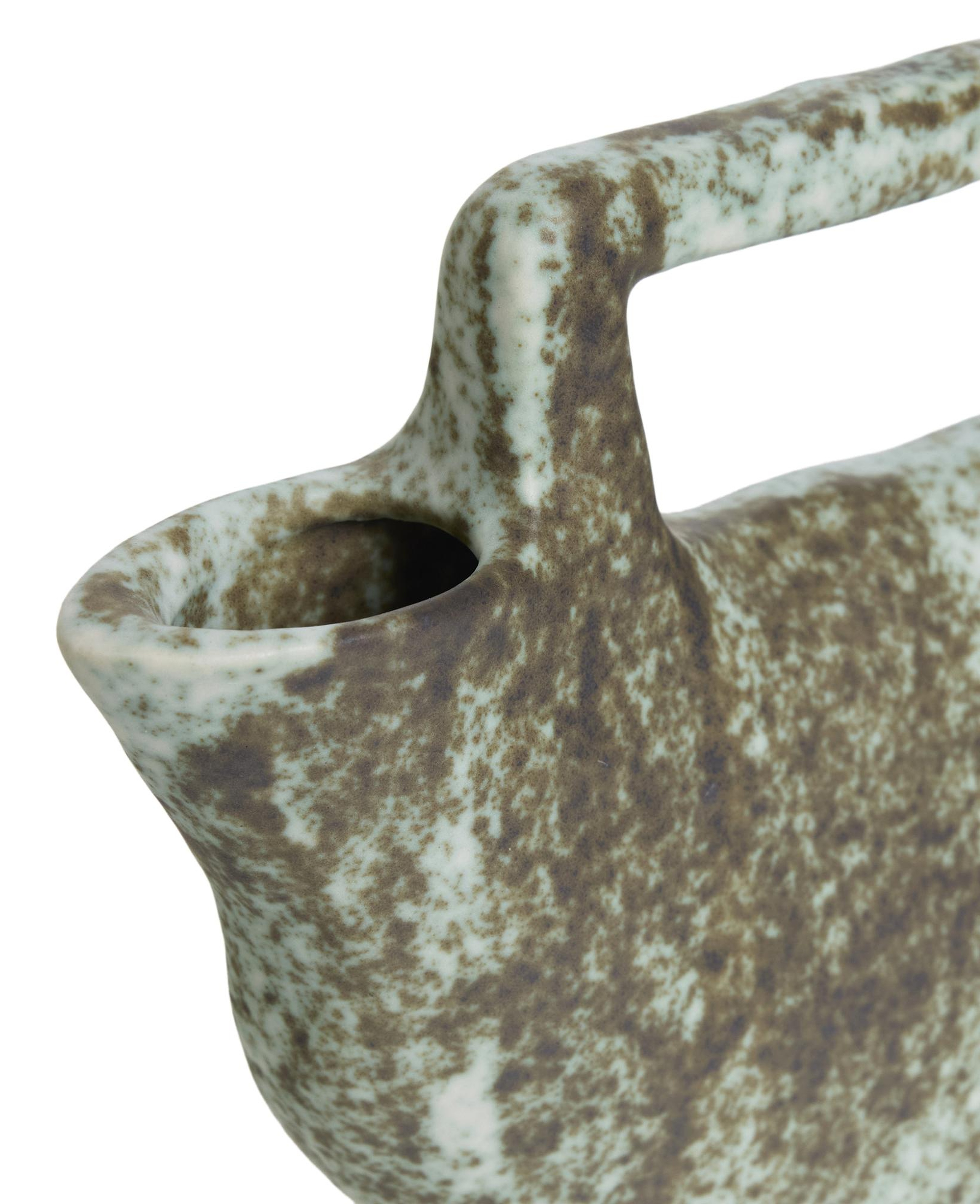 YARGICI Soyut Formlu Sırlı Seramik Dekoratif Obje(7x25x15 Cm)