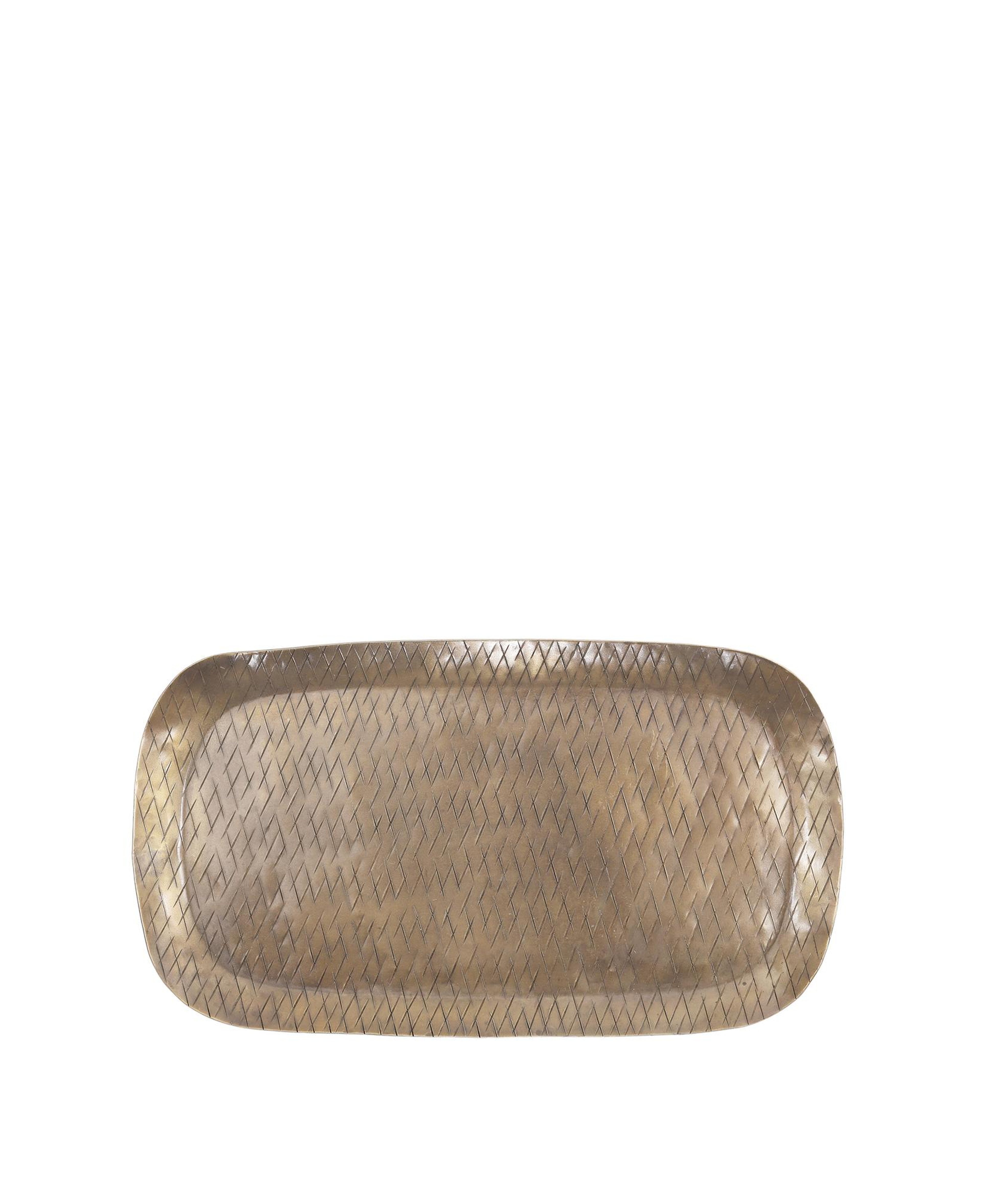 YARGICI Dövme Desenli Metal Tepsi(17x30x1 Cm)