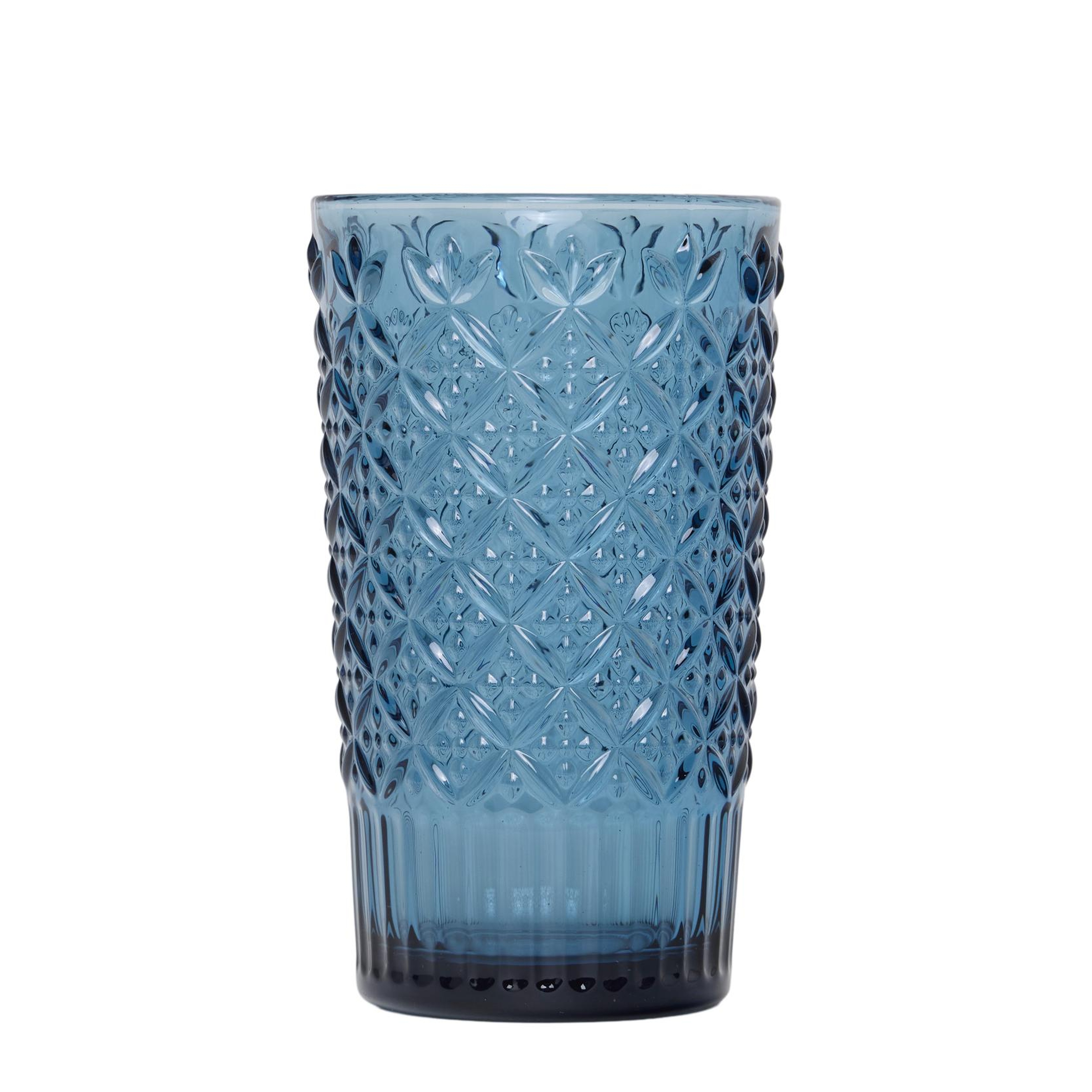 YARGICI Desenli Renkli Cam Bardak(7x14 Cm)