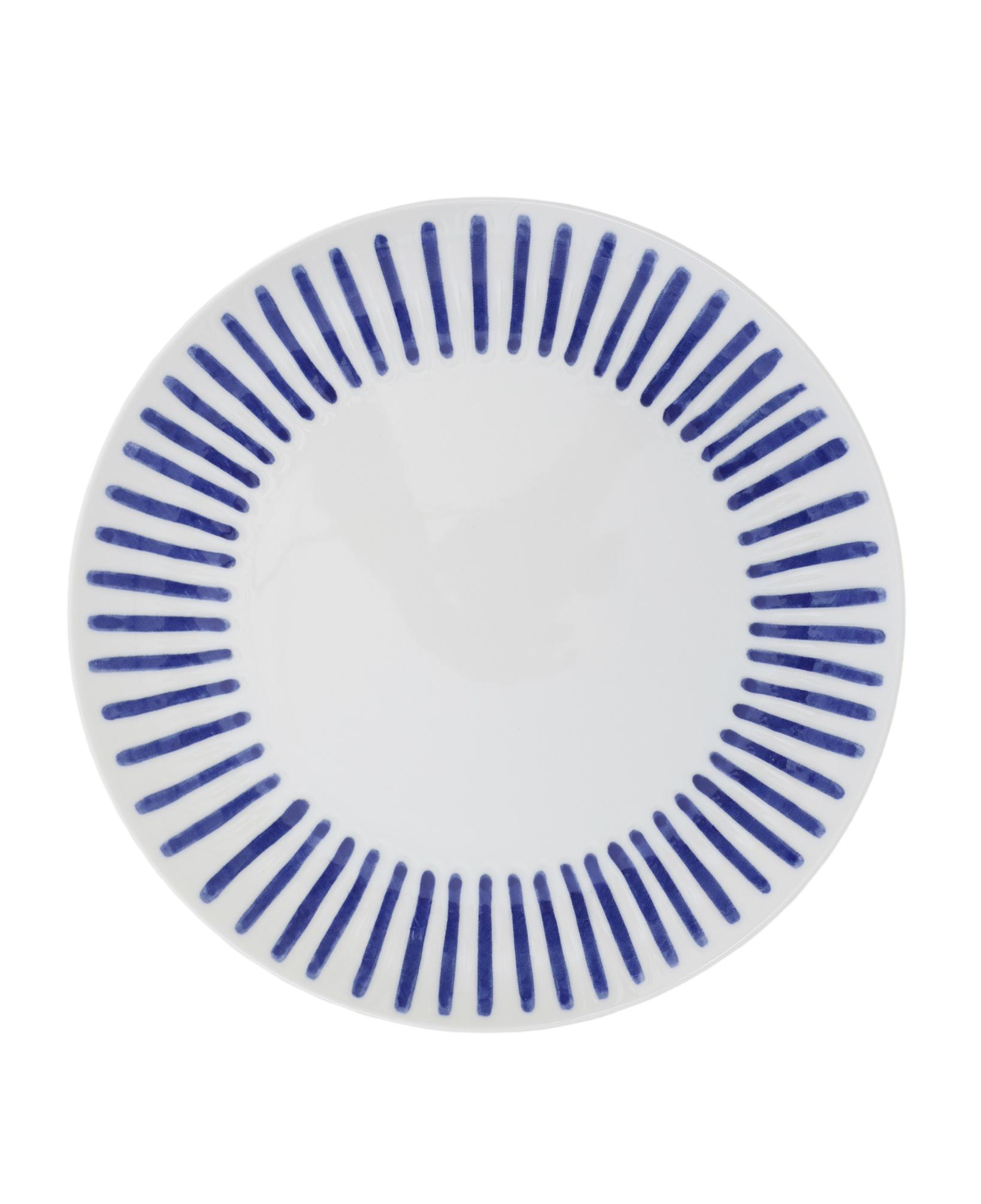 YARGICI Çizgi Desenli Porselen Yemek Tabağı(27 Cm)