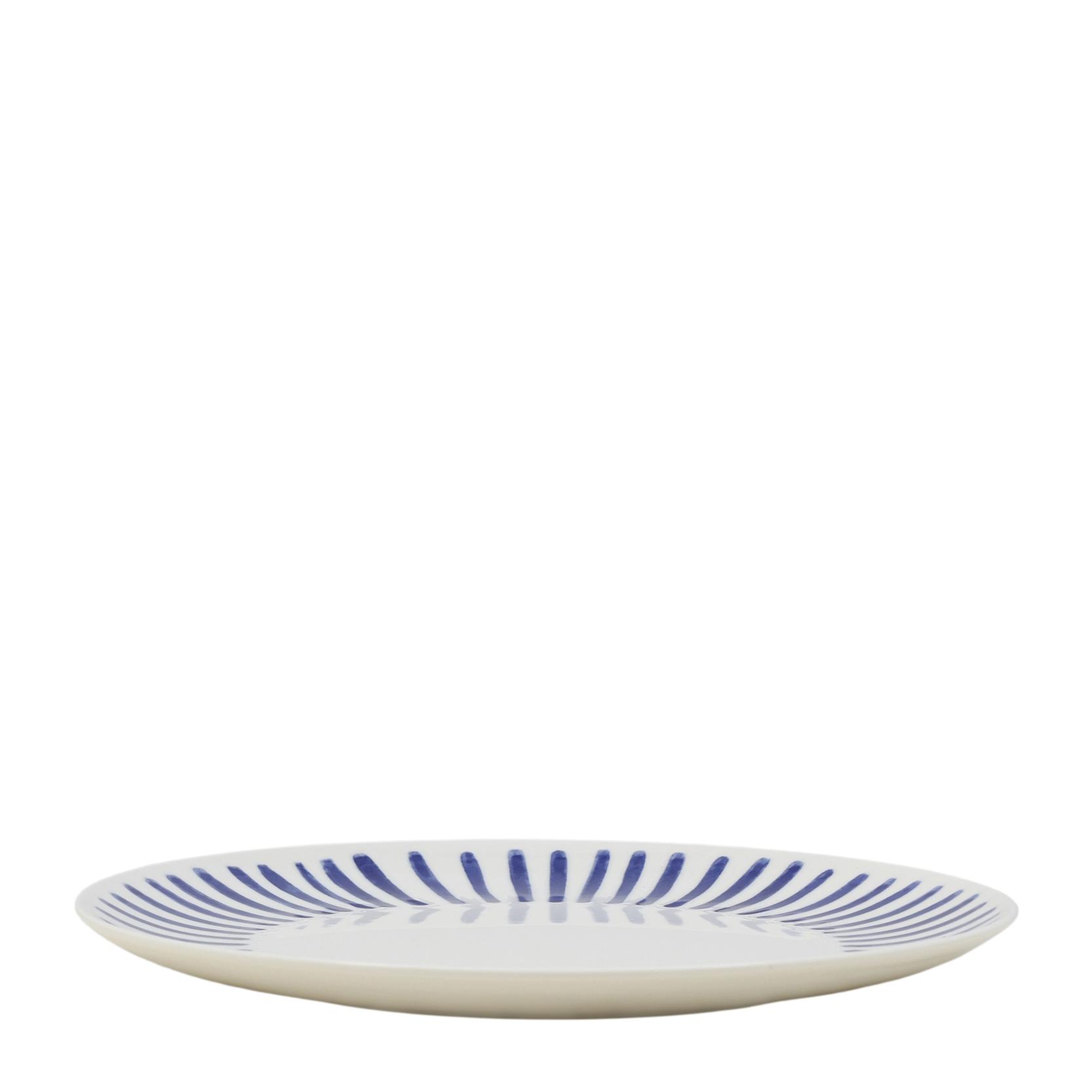 YARGICI Çizgi Desenli Porselen Yemek Tabağı(27 Cm)