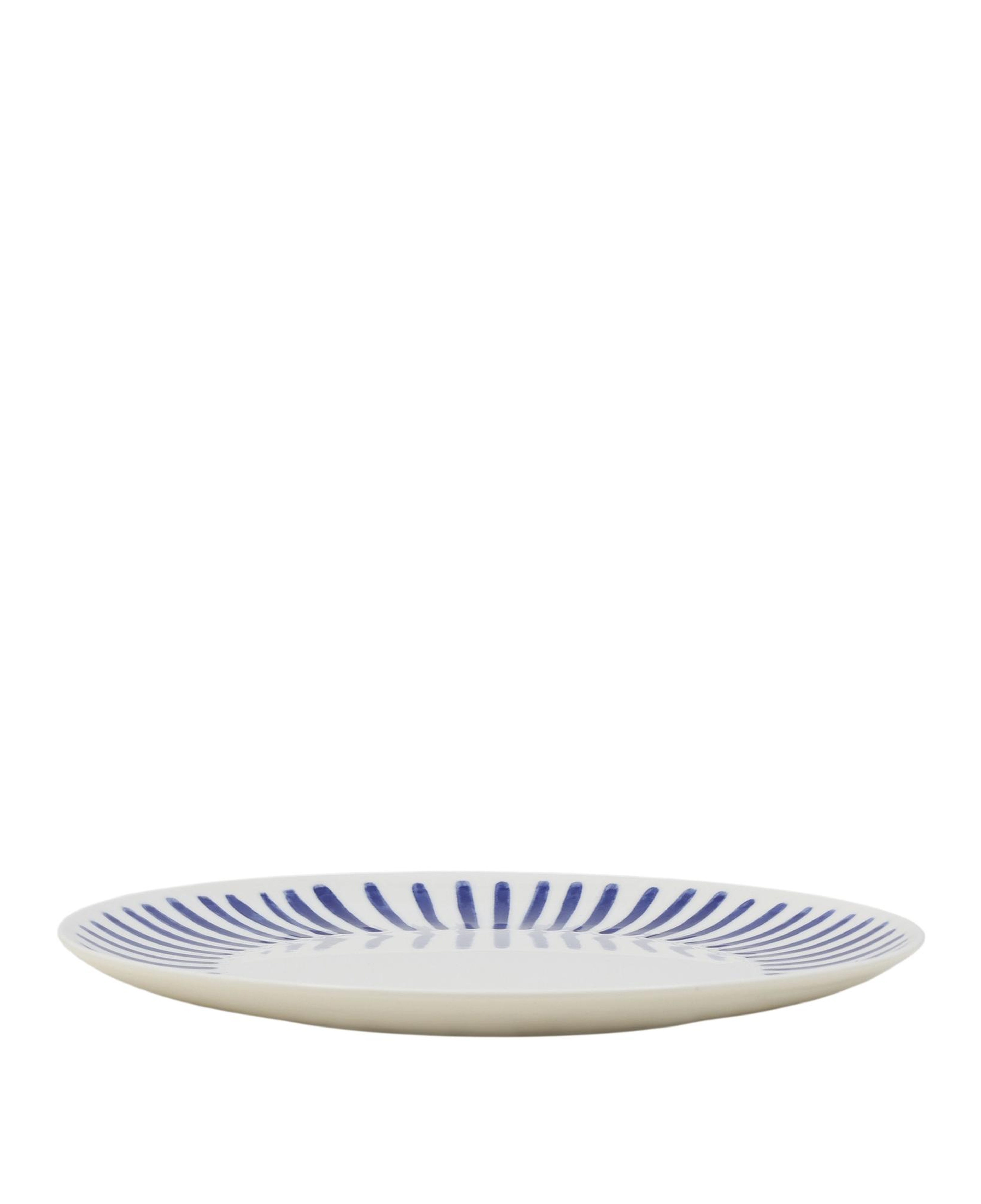 YARGICI Çizgi Desenli Porselen Yemek Tabağı(27 Cm)