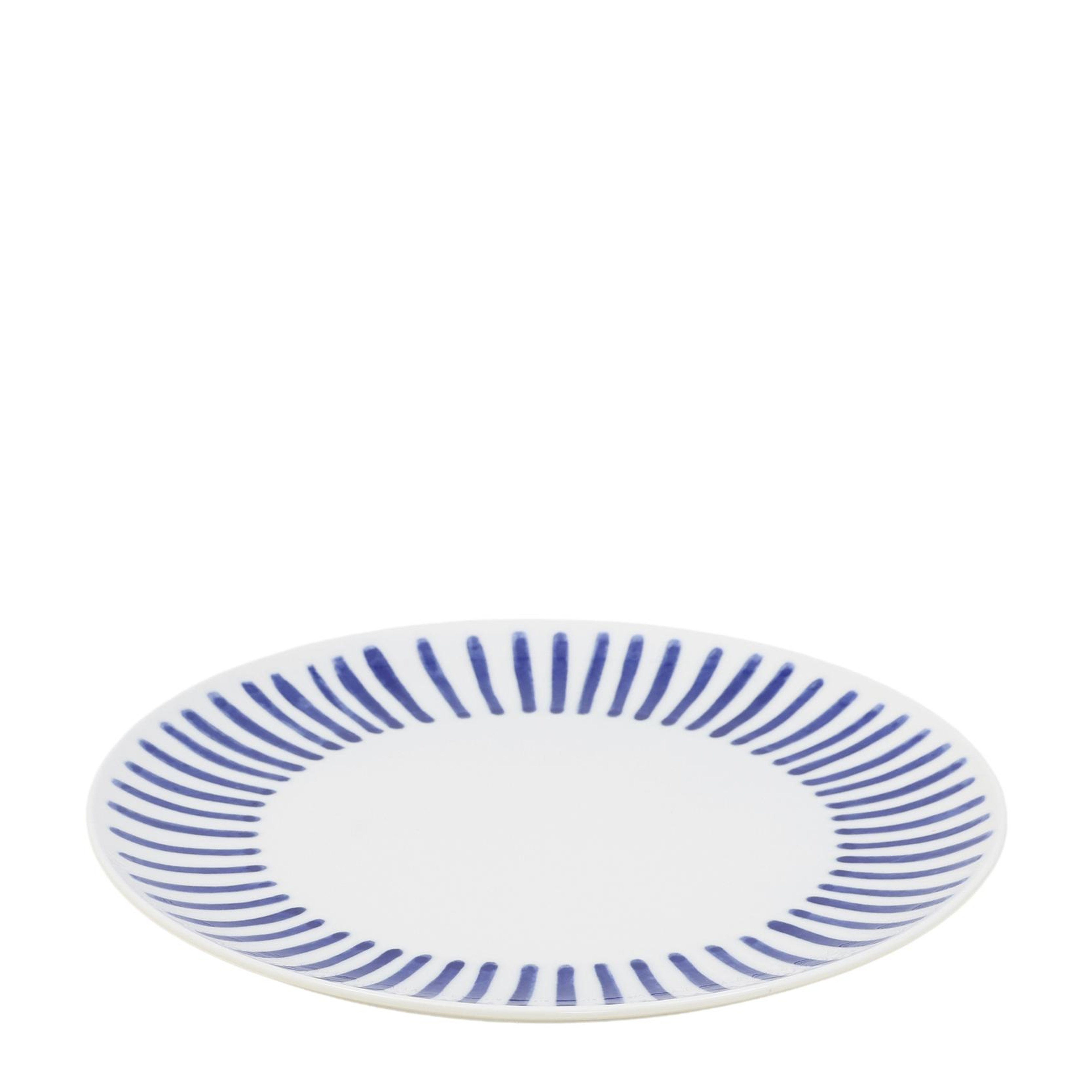 YARGICI Çizgi Desenli Porselen Yemek Tabağı(27 Cm)