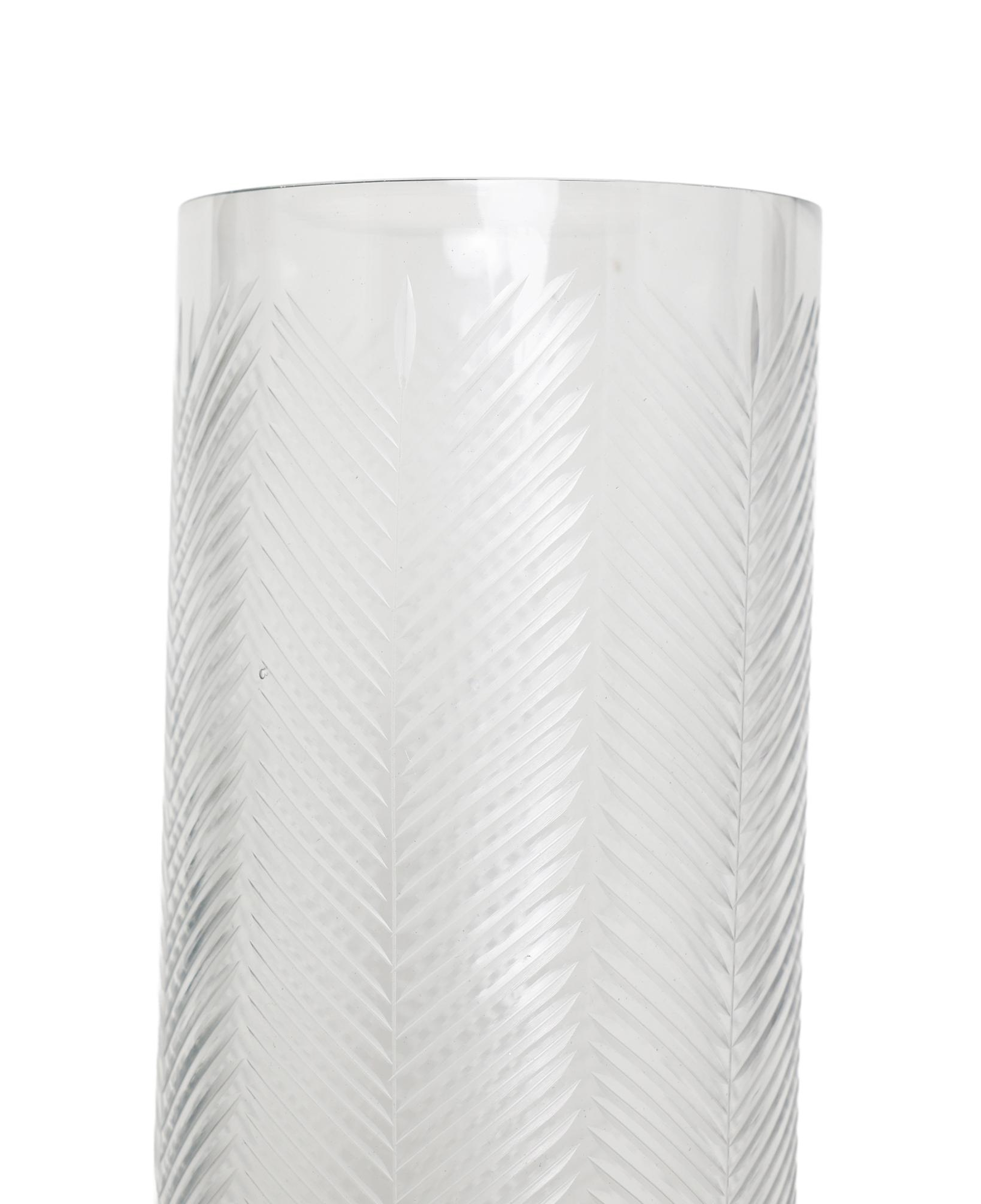 YARGICI Metal Ayaklı Cam Silindir Fener(33x13 Cm)